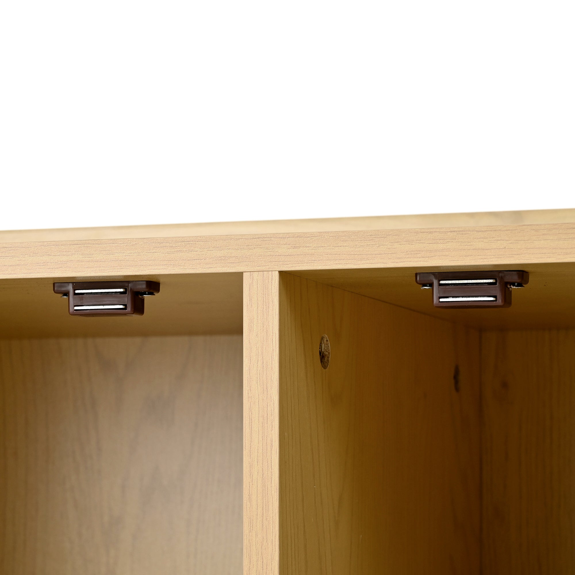 Logidon schoenenkast naturel rotan 120x35x106 met 3 deuren 1 lade