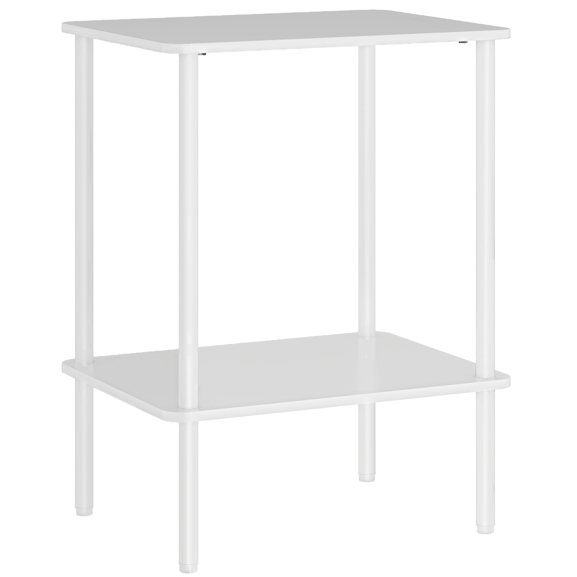 Logidon bijzettafel wit 40x30x52 cm met opbergvak