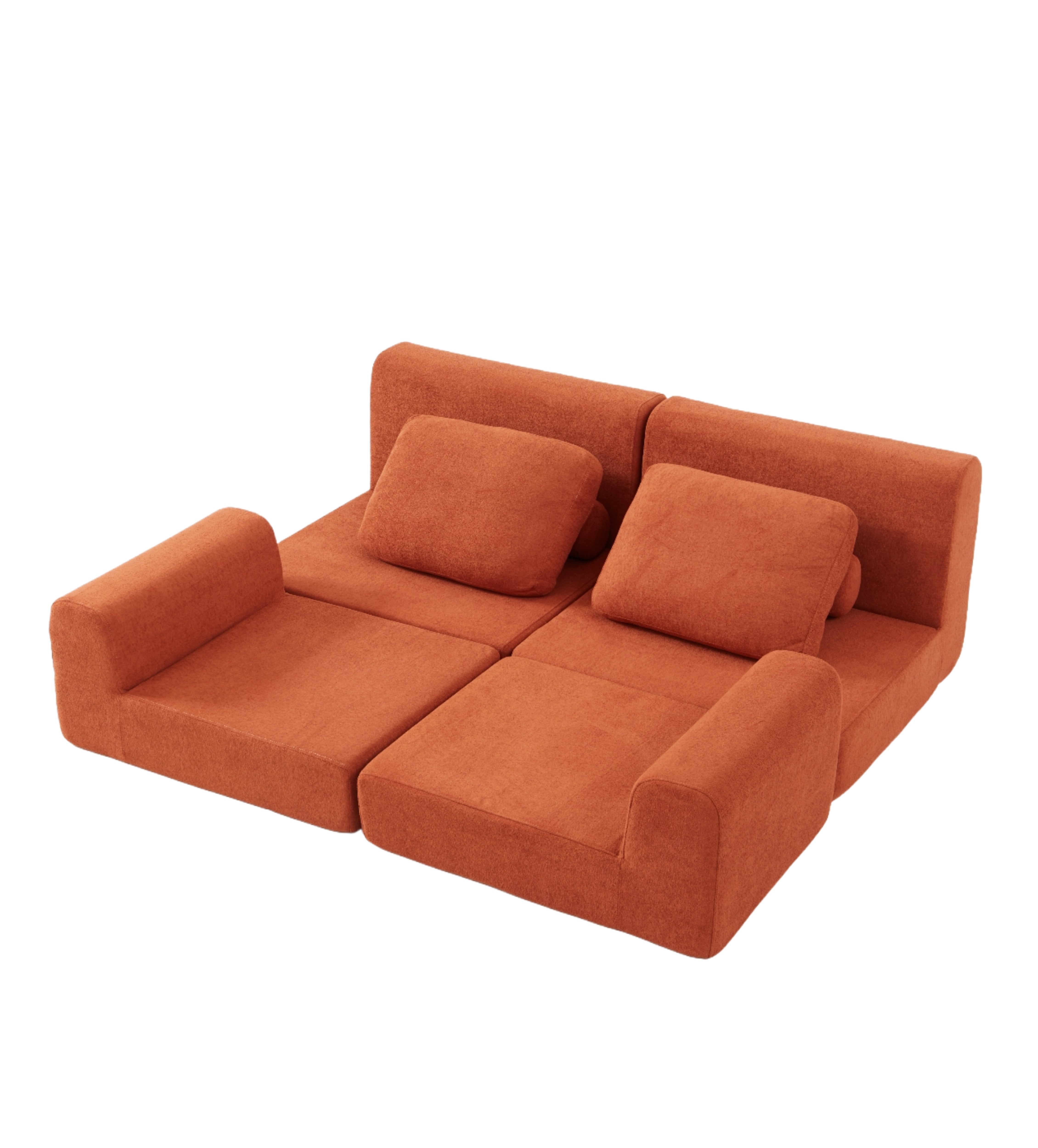 Logidon Oranje slaapbank 140 x 81 cm memory foam rugsteun