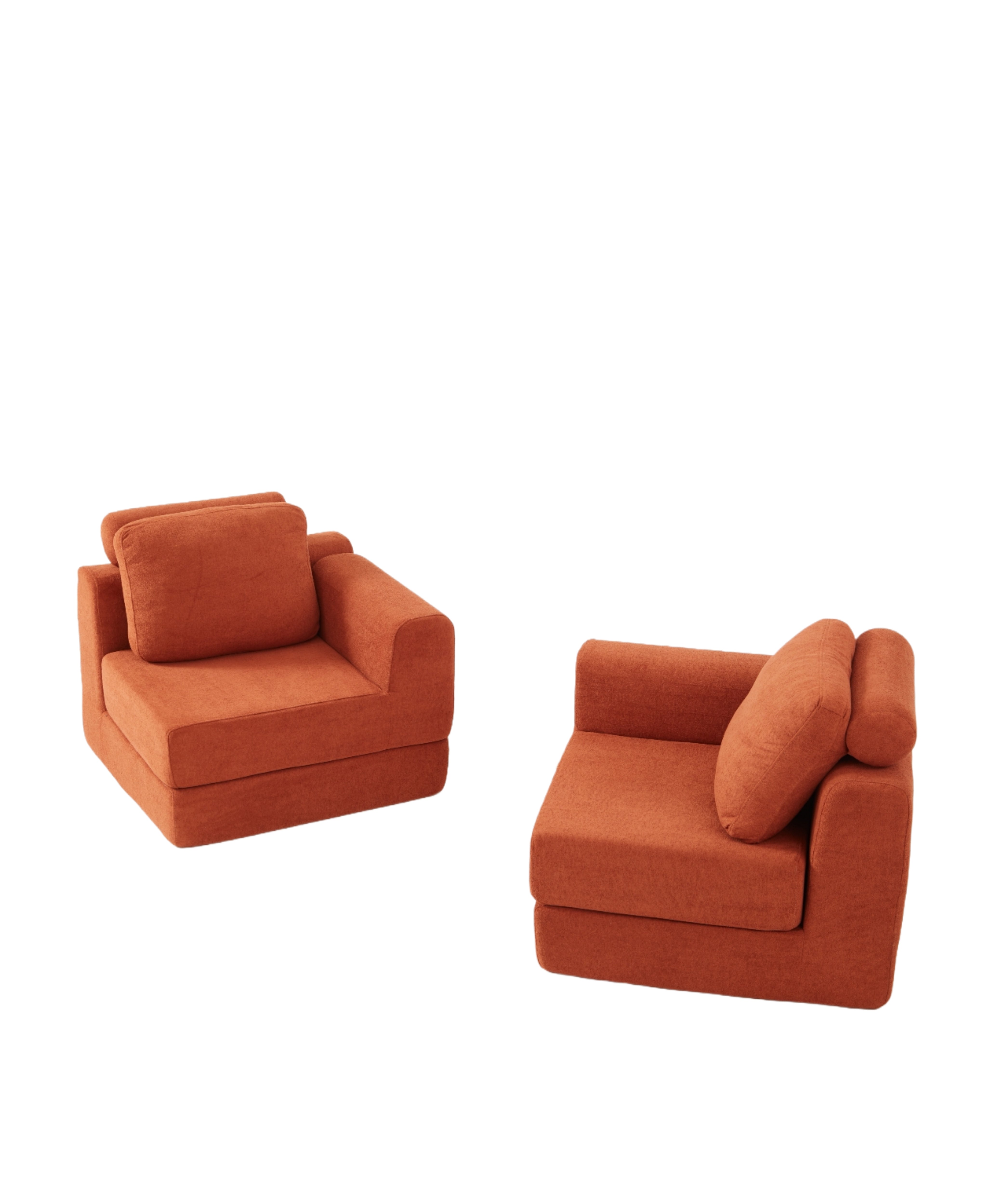 Logidon Oranje slaapbank 140 x 81 cm memory foam rugsteun