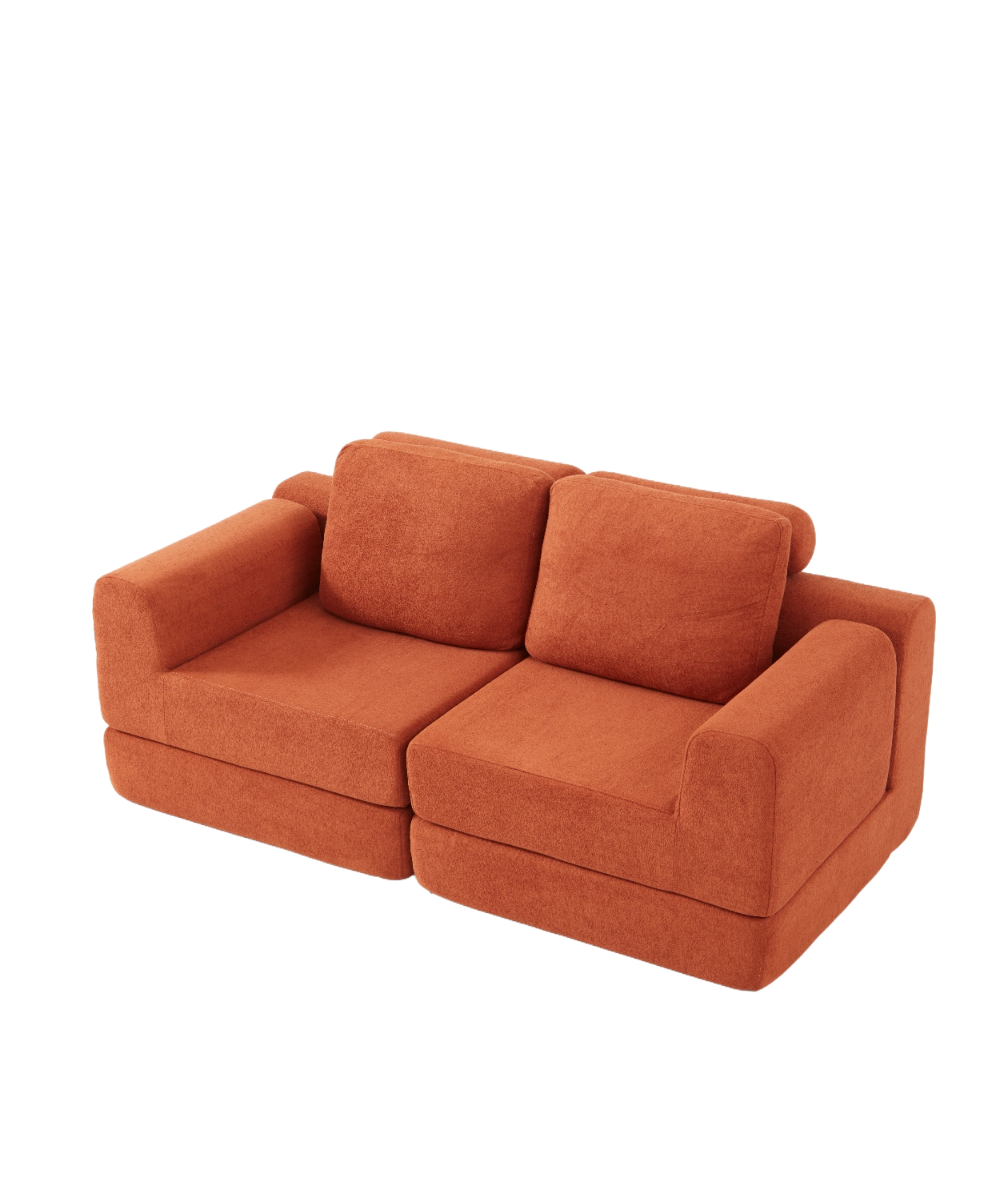 Logidon Oranje slaapbank 140 x 81 cm memory foam rugsteun