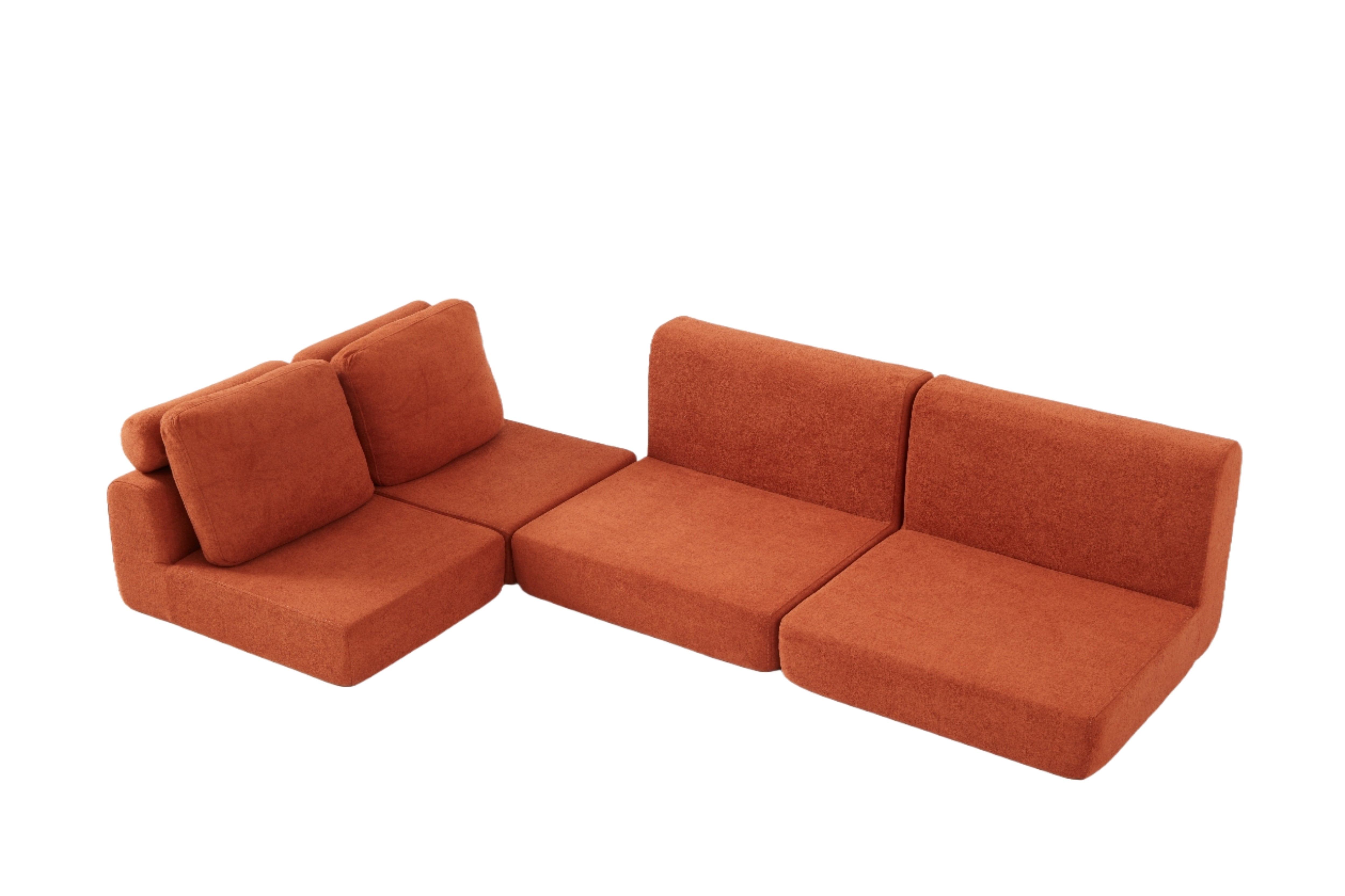 Logidon Oranje slaapbank 140 x 81 cm memory foam rugsteun