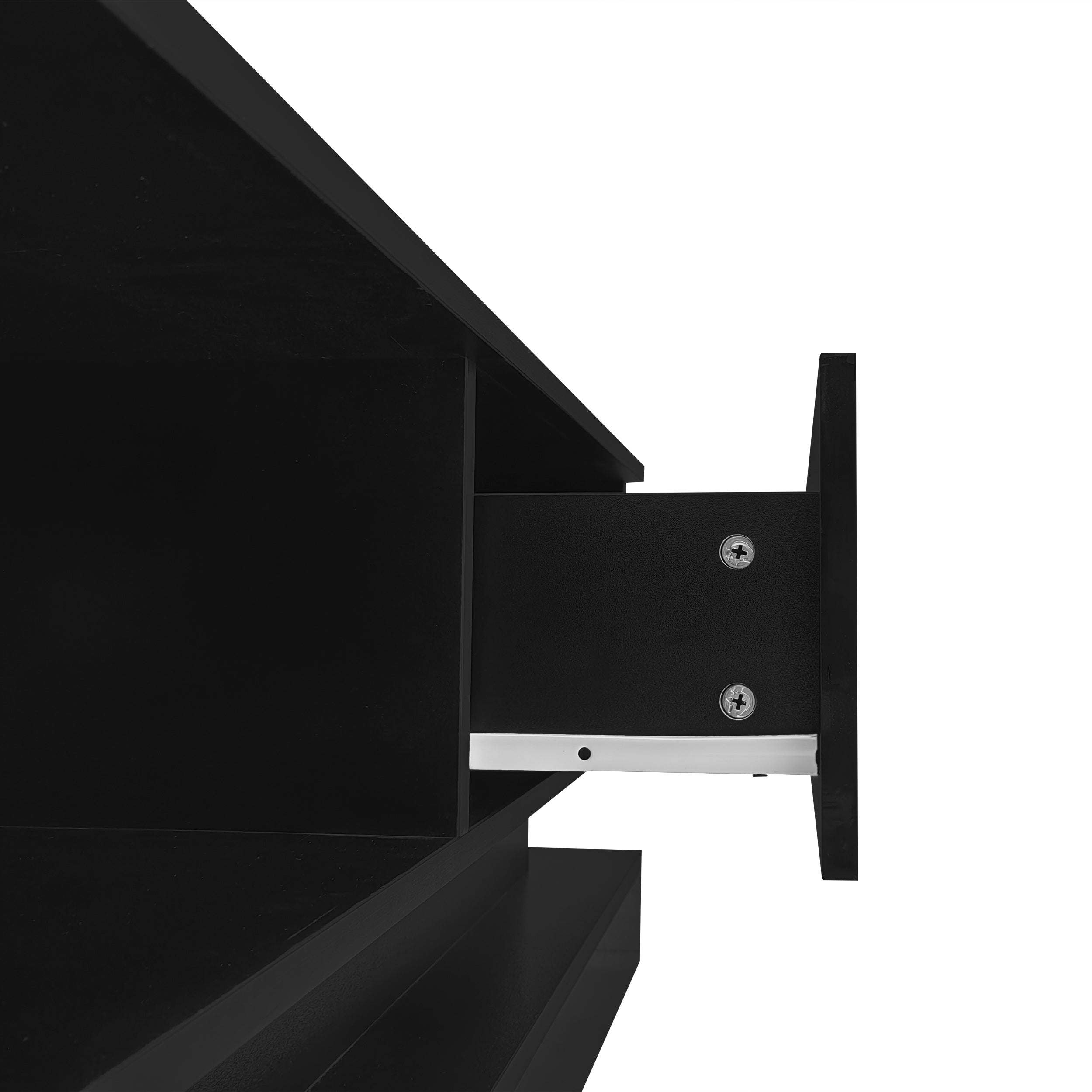 Logidon Zwart Hoogglans TV-meubel 160 CM Met LED 2 Laden