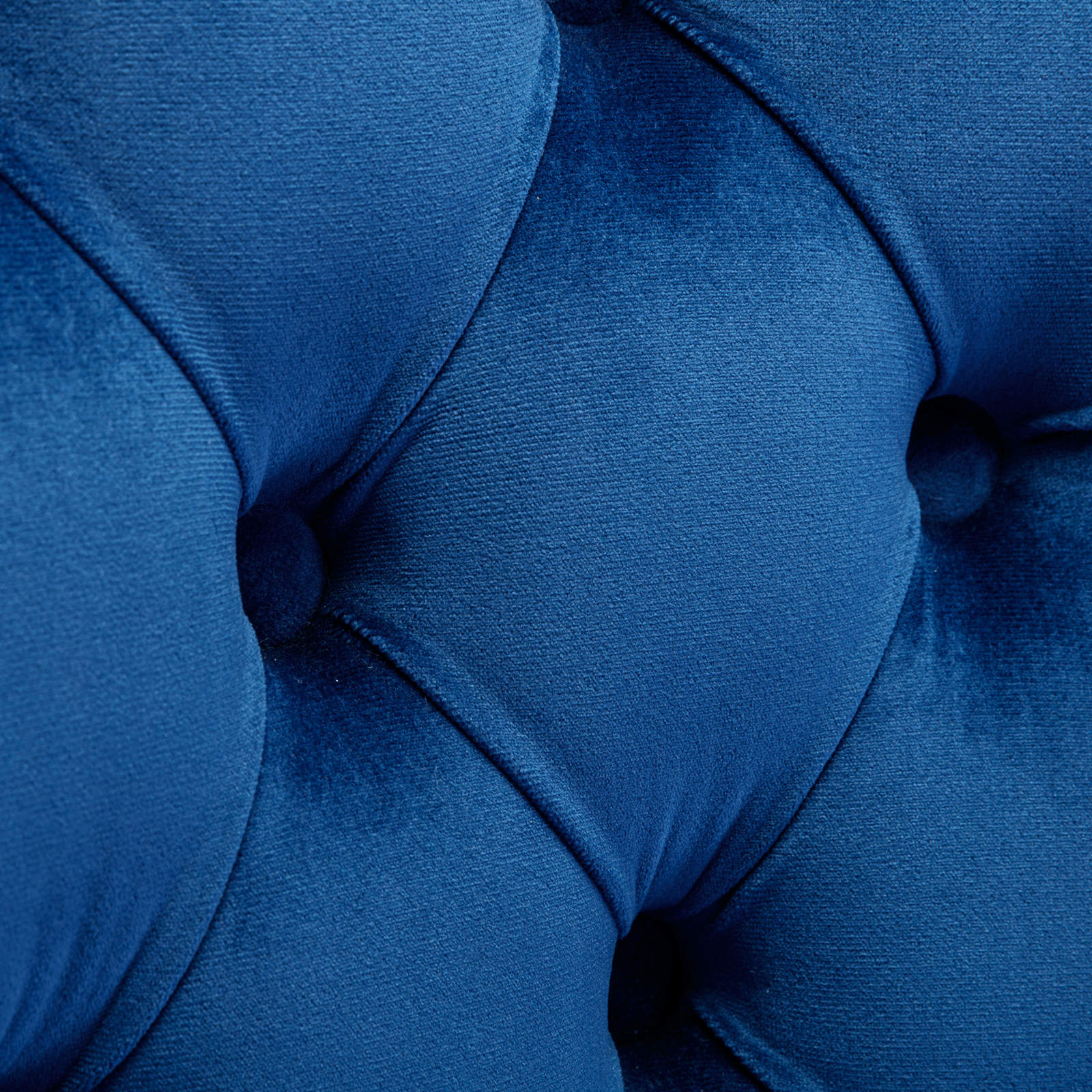 Logidon Nikki Eetstoel Blauw Fluweel Spijkerkop Chroom Voetenset 2