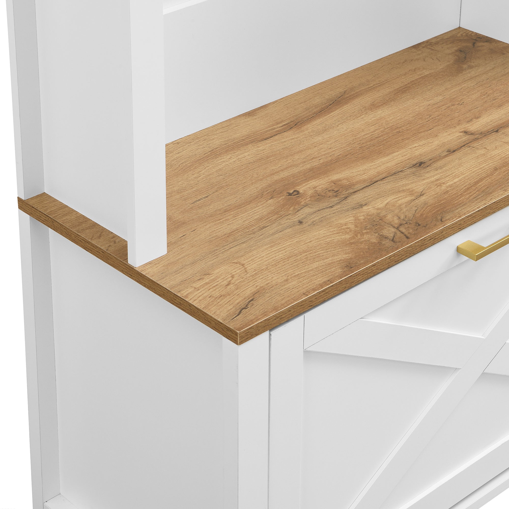 Logidon kledingkast wit MDF met schoenenrek en plank
