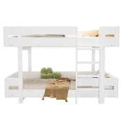 Logidon Kinderstapelbed met trap Wit 90x200cm