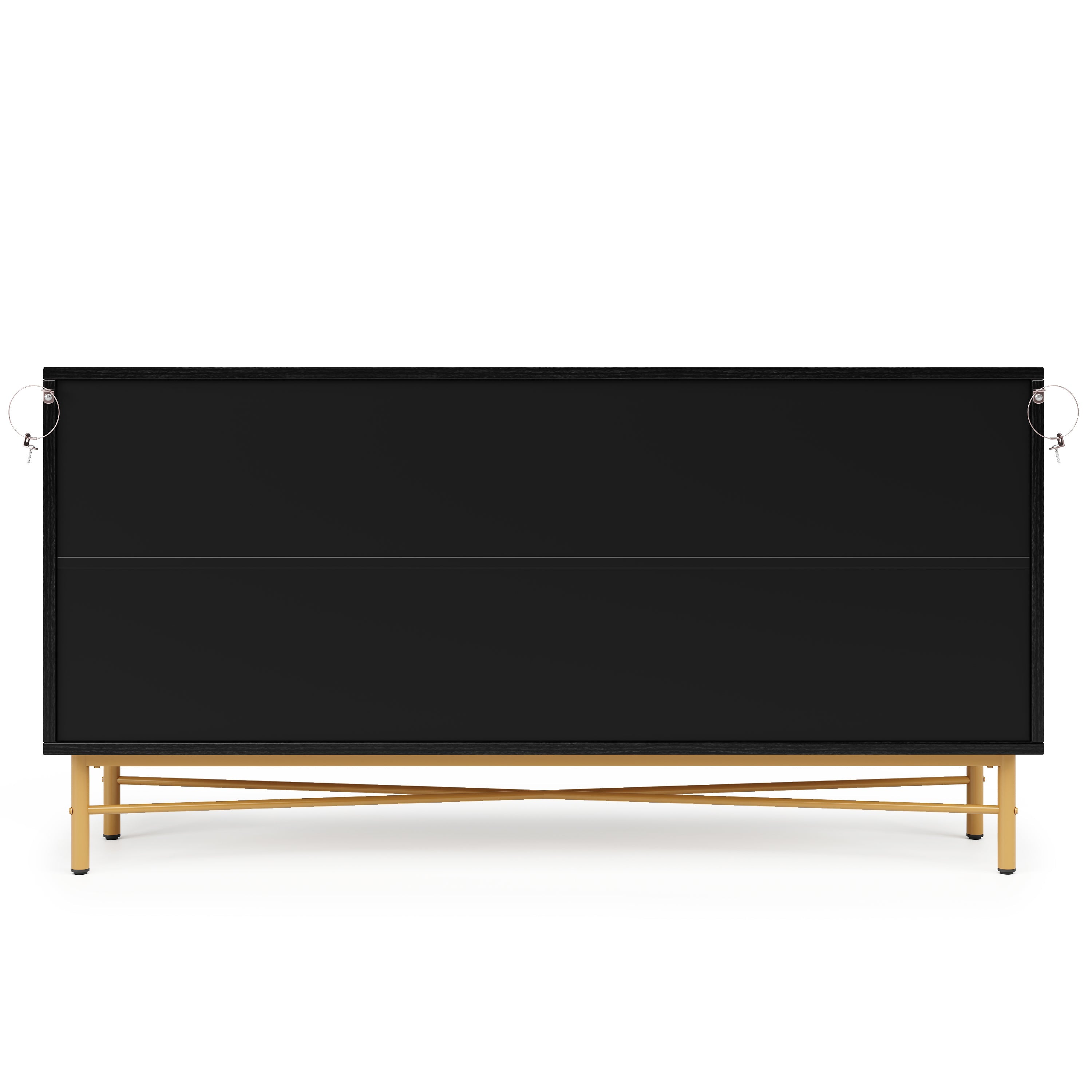 Logidon dressoir luxe structuur 160×40×82 cm zwarte hoogglans poten