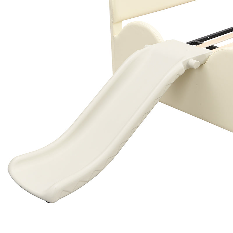 Logidon Cartoon Bear Bed 90x200 cm With Slide And Ladder Beige