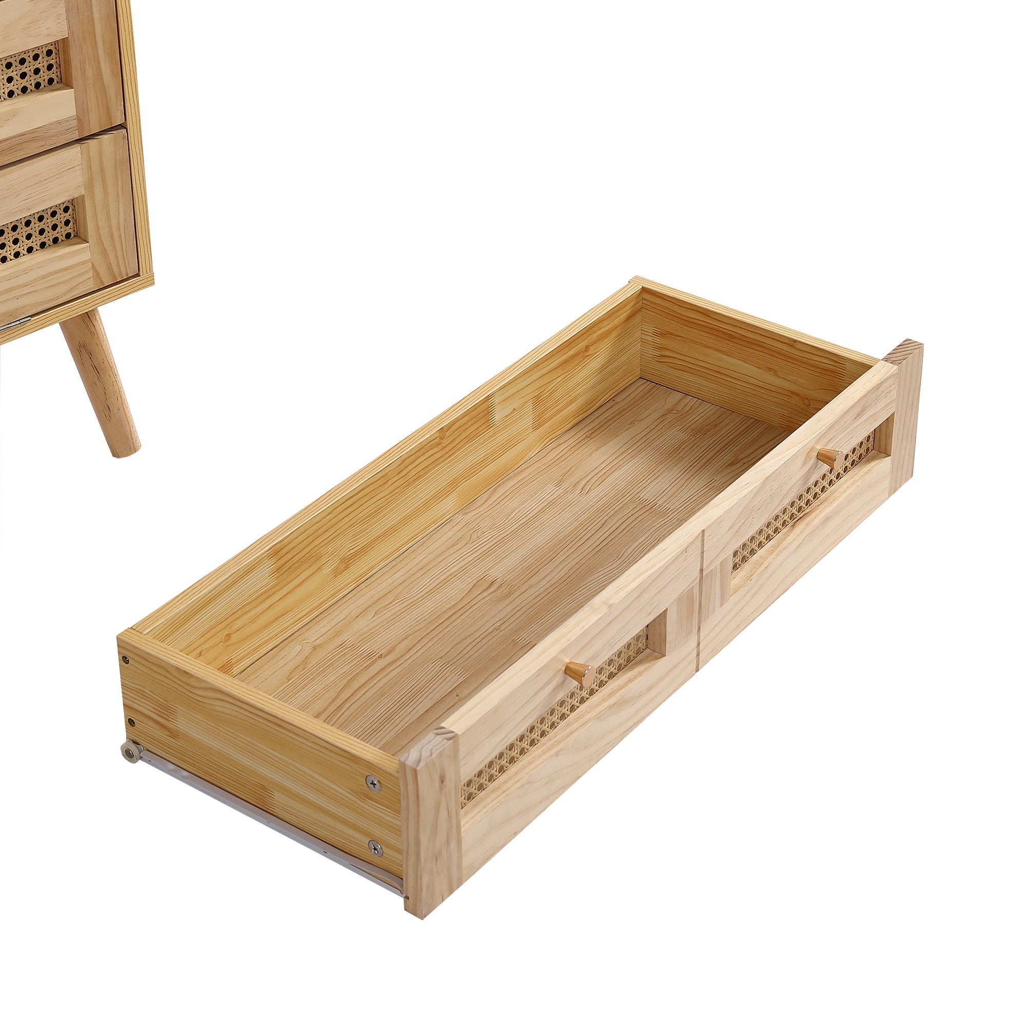 Logidon Classic ladekast met 3 lades en rotan ladeblad