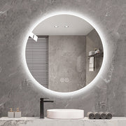 Logidon LED round mirror 70 cm silver anti-fog 3 color temperatures