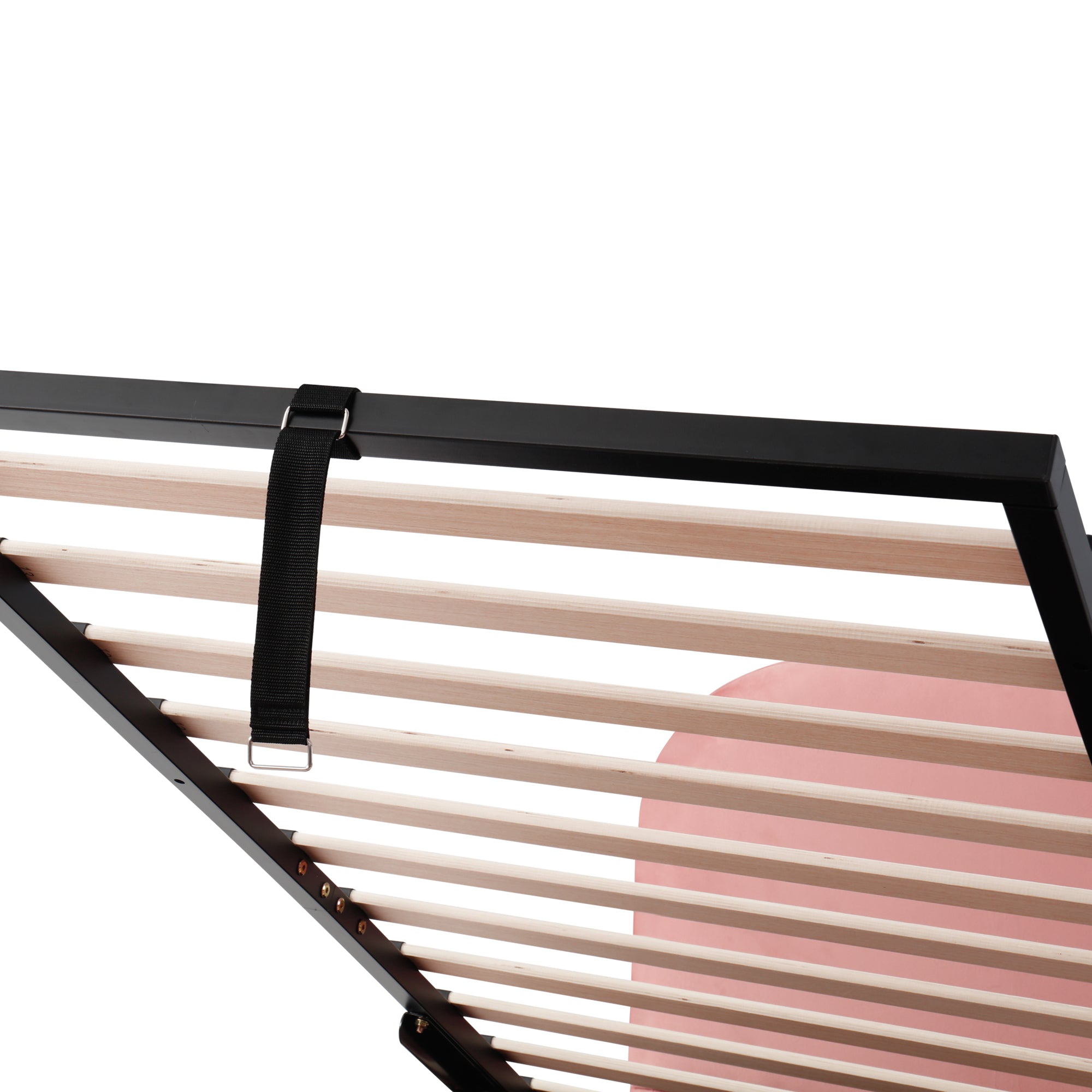 Logidon gestoffeerd bed 90x200 roze hydraulisch met opbergruimte fluweel