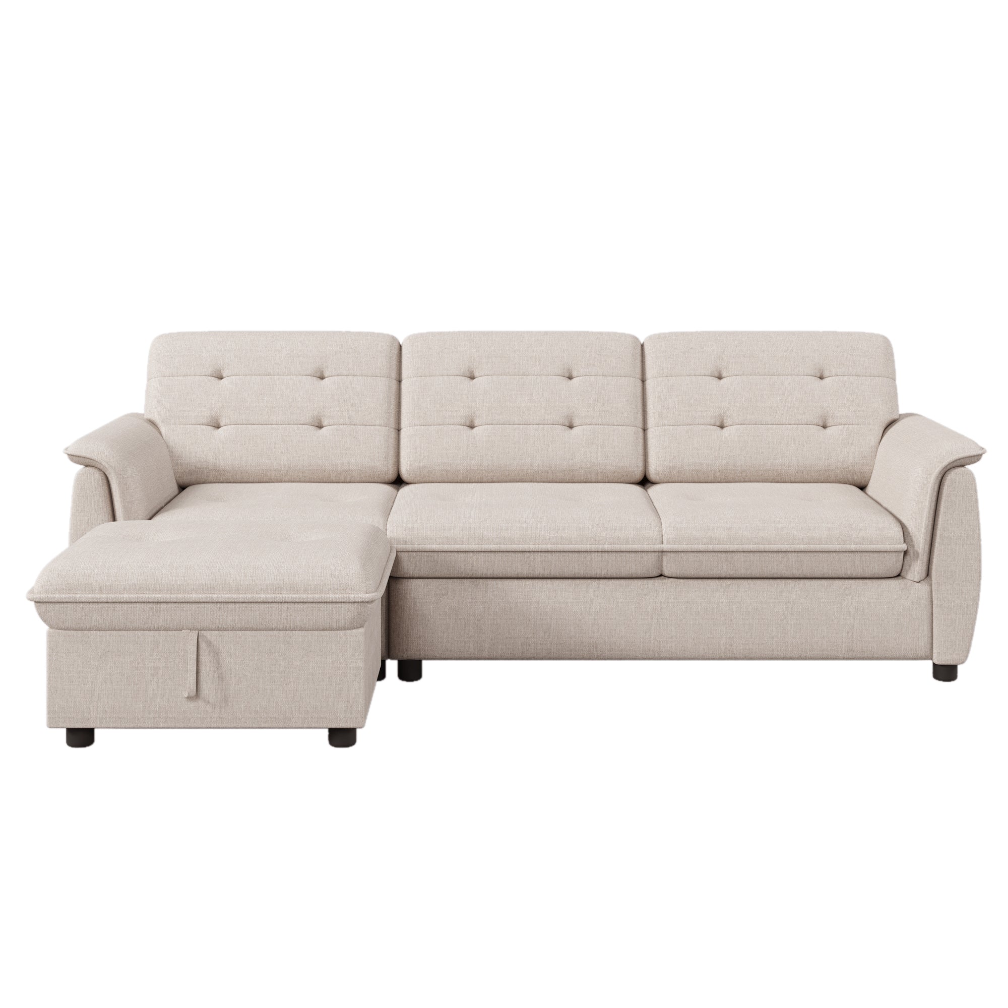 Logidon Hoekbank L-vorm Met Opbergruimte Beige