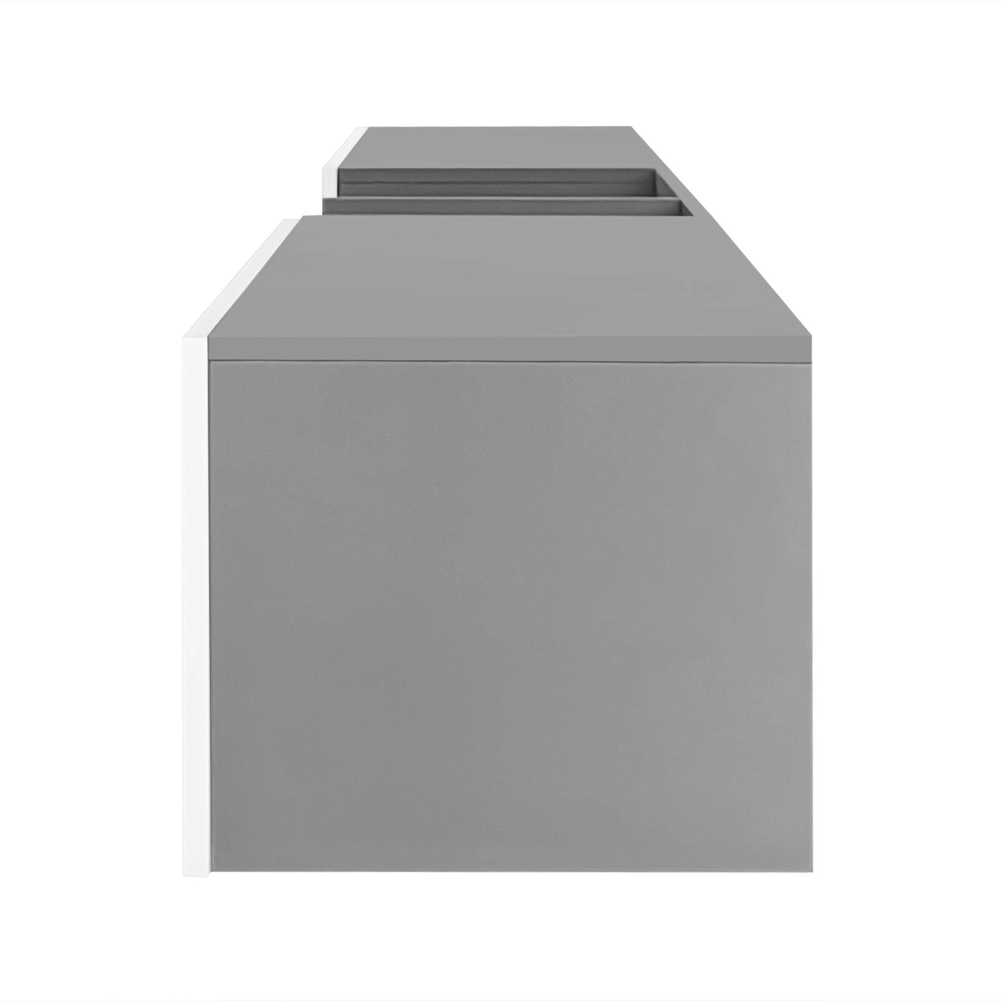 Logidon TV-meubel 170 cm hoogglans zwart glasplank LED