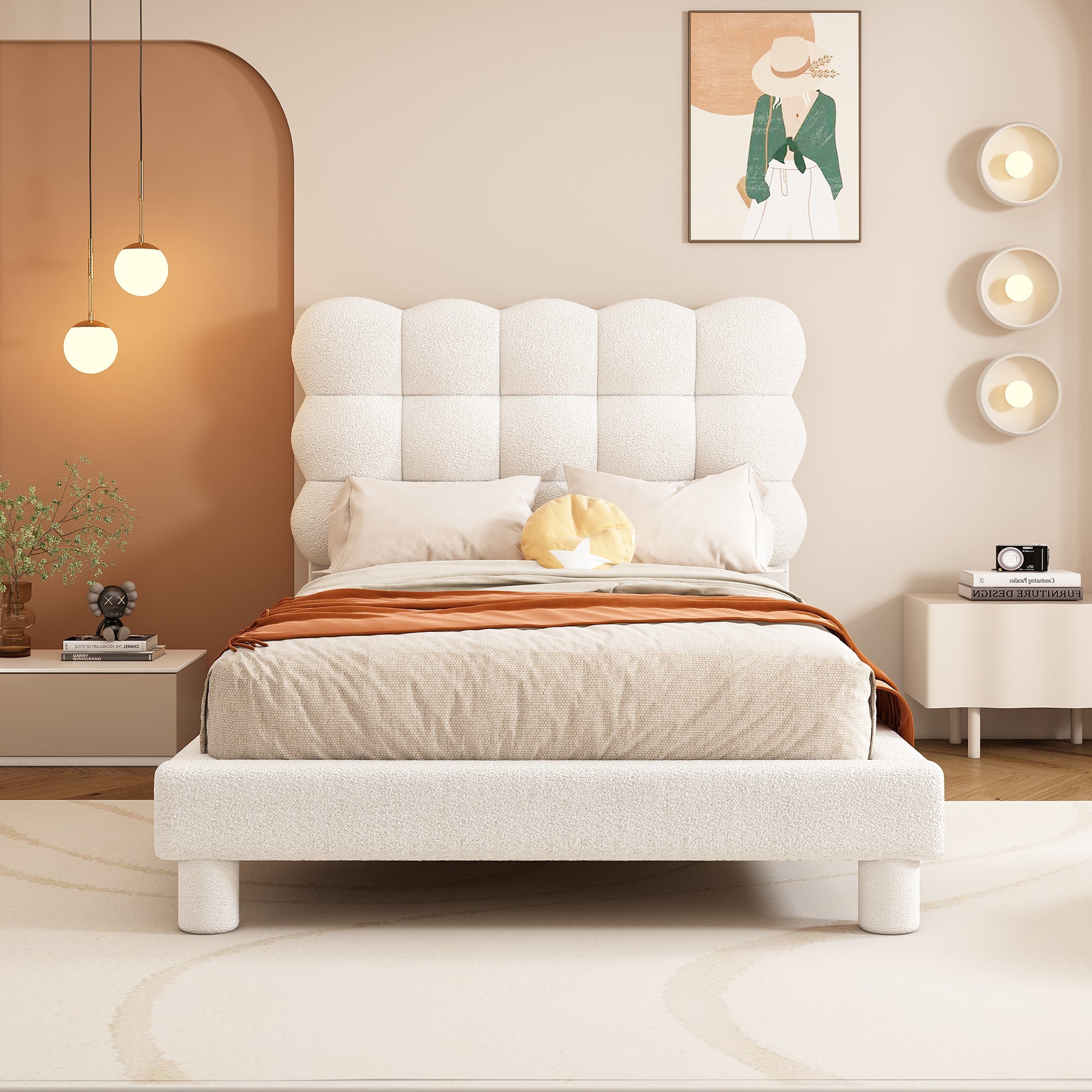 Logidon plat bed 90x200 cm wit drievoudig verstelbaar hoofdbord