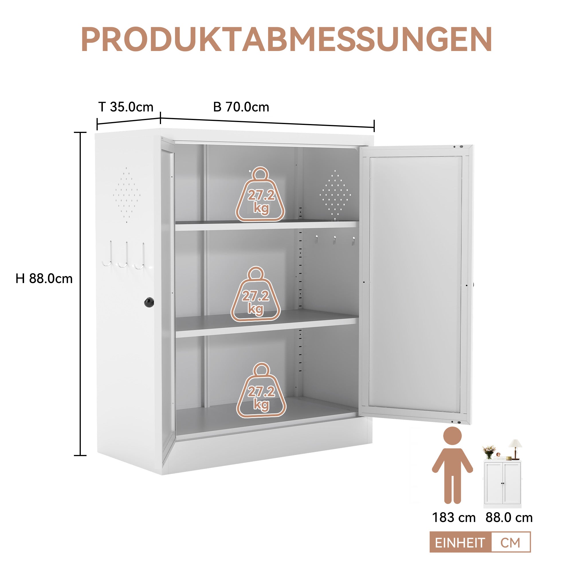 Logidon opbergplank 88 cm wit in hoogte verstelbare planken