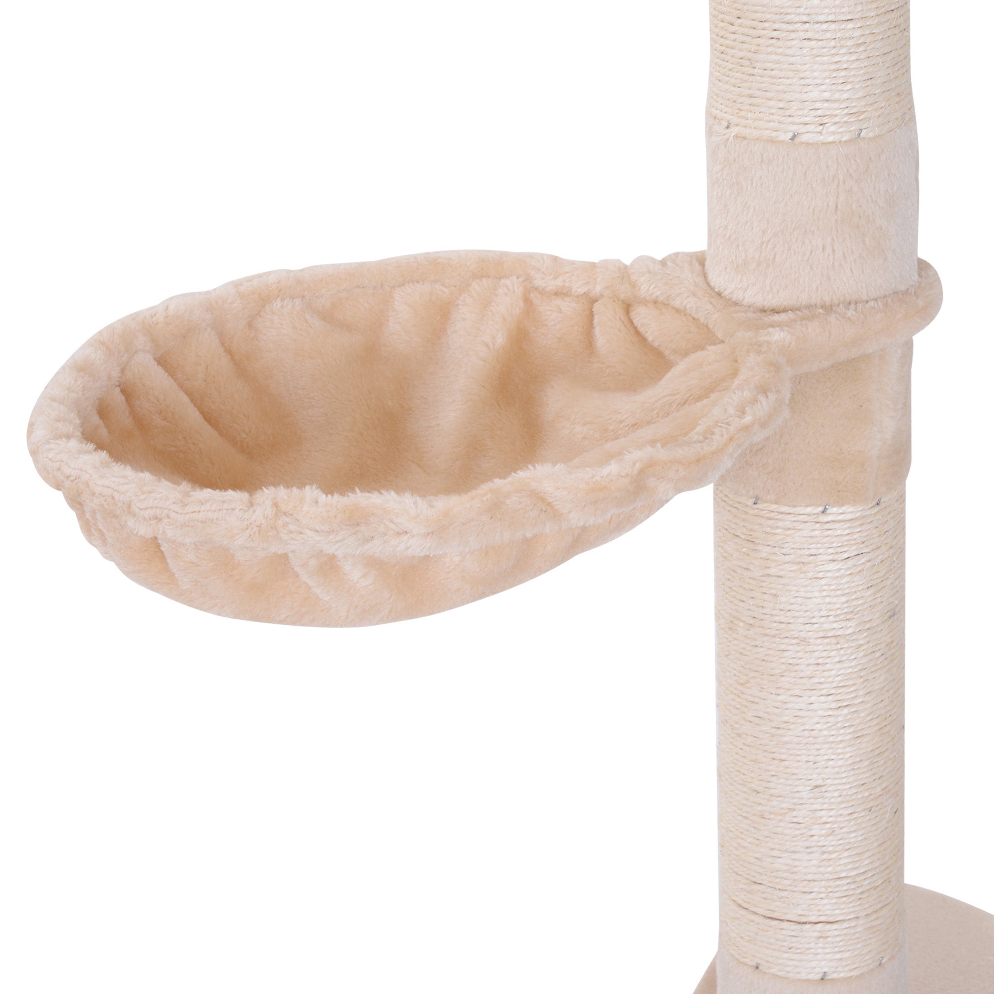 Logidon Plafondhoge Verstelbare Kattenkrabpaal 230-260 cm Beige