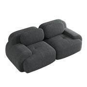Logidon 208 centimeter loveseat bank grijs corduroy modulair ontwerp