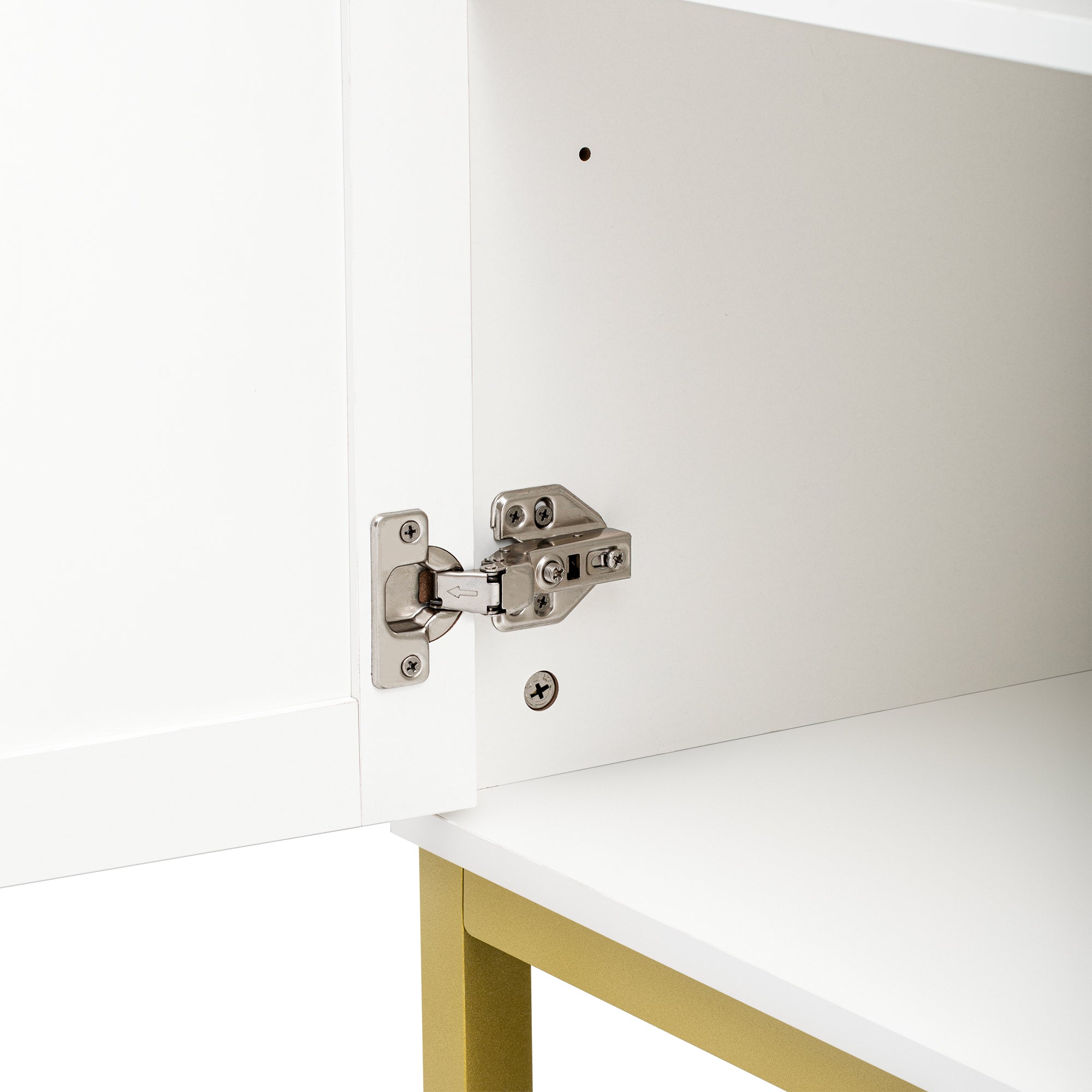 Logidon sideboard 3 doors with marble table top white 140 cm