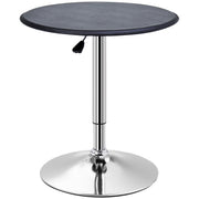 Logidon Ronde Bartafel Ø63 cm Zwart Verstelbaar met Kunstleer