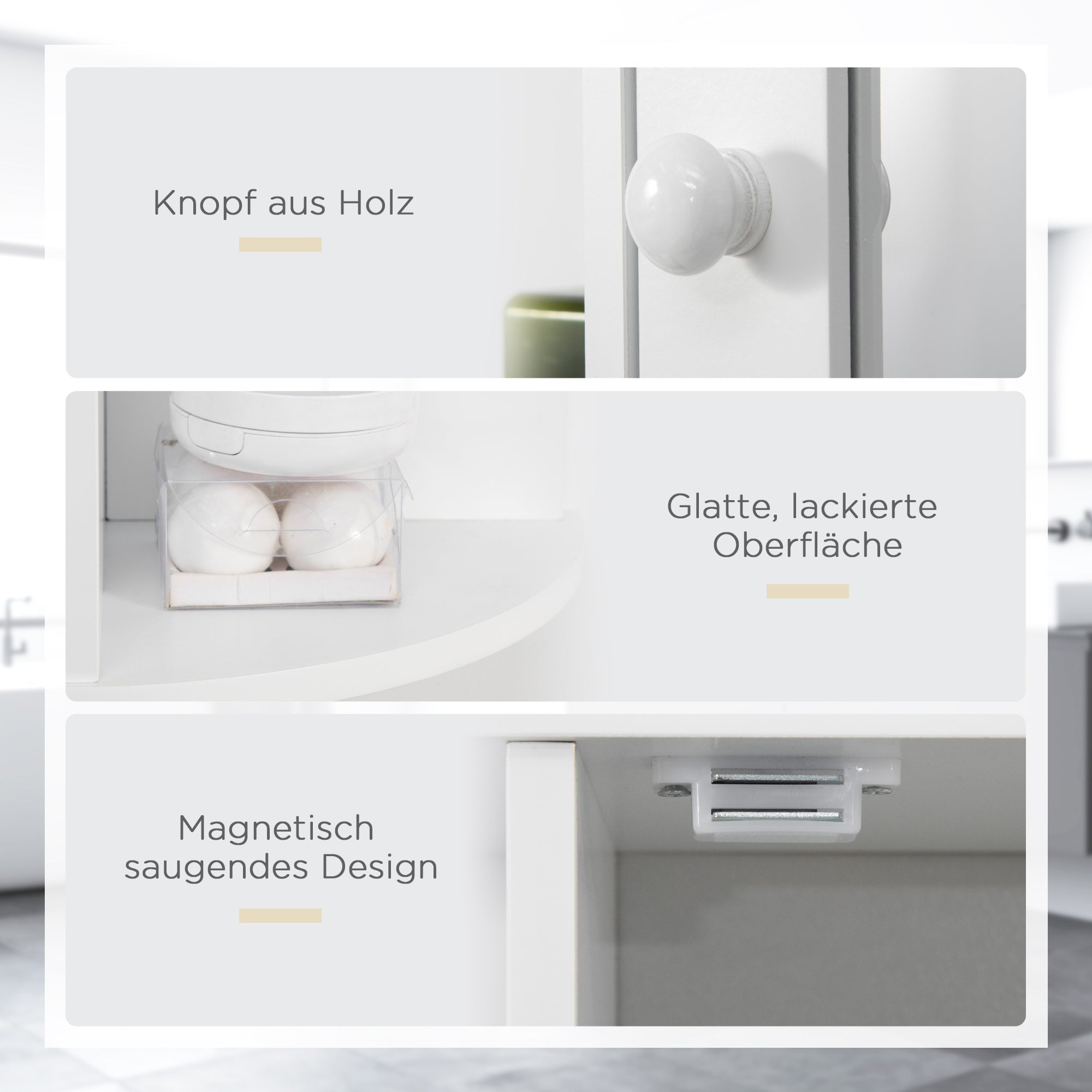 Logidon mirror cabinet bathroom mirror white 66x63 cm 8 compartments wall mounting
