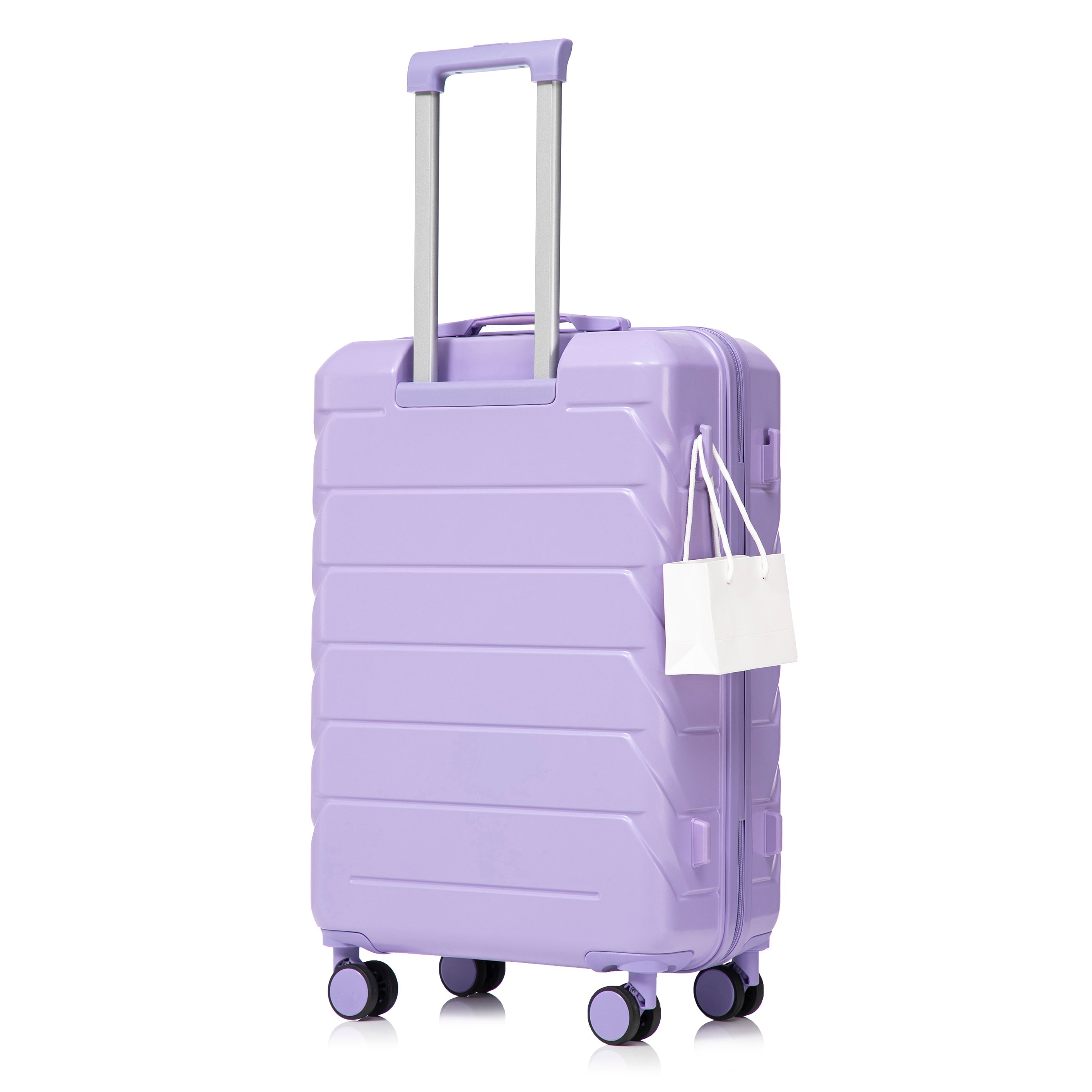 Logidon 4-delige ABS Spinnerkofferset Blauw Paars 14 19 24 28 Inch