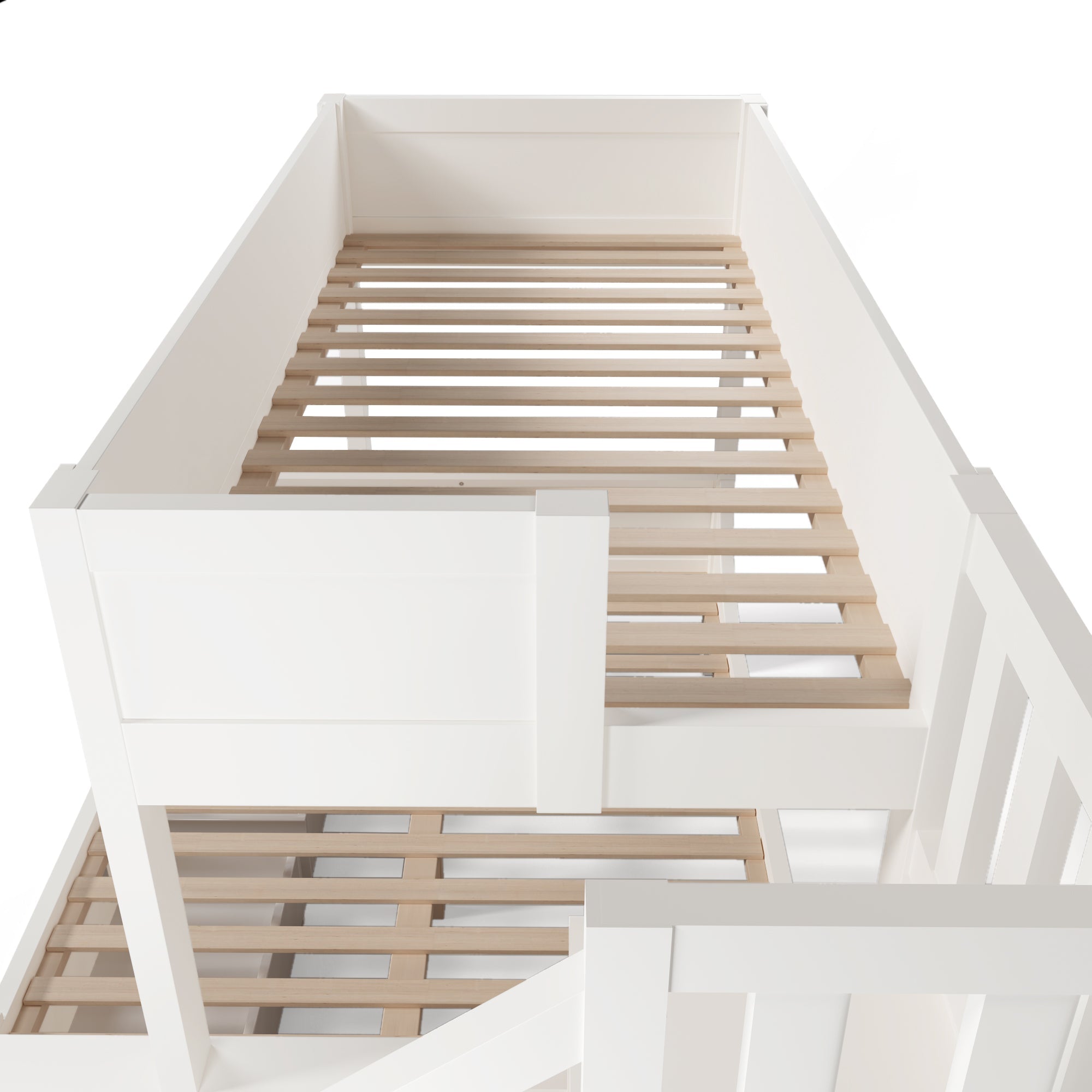 Logidon stapelbed kinderbed wit met ladderkast en lades