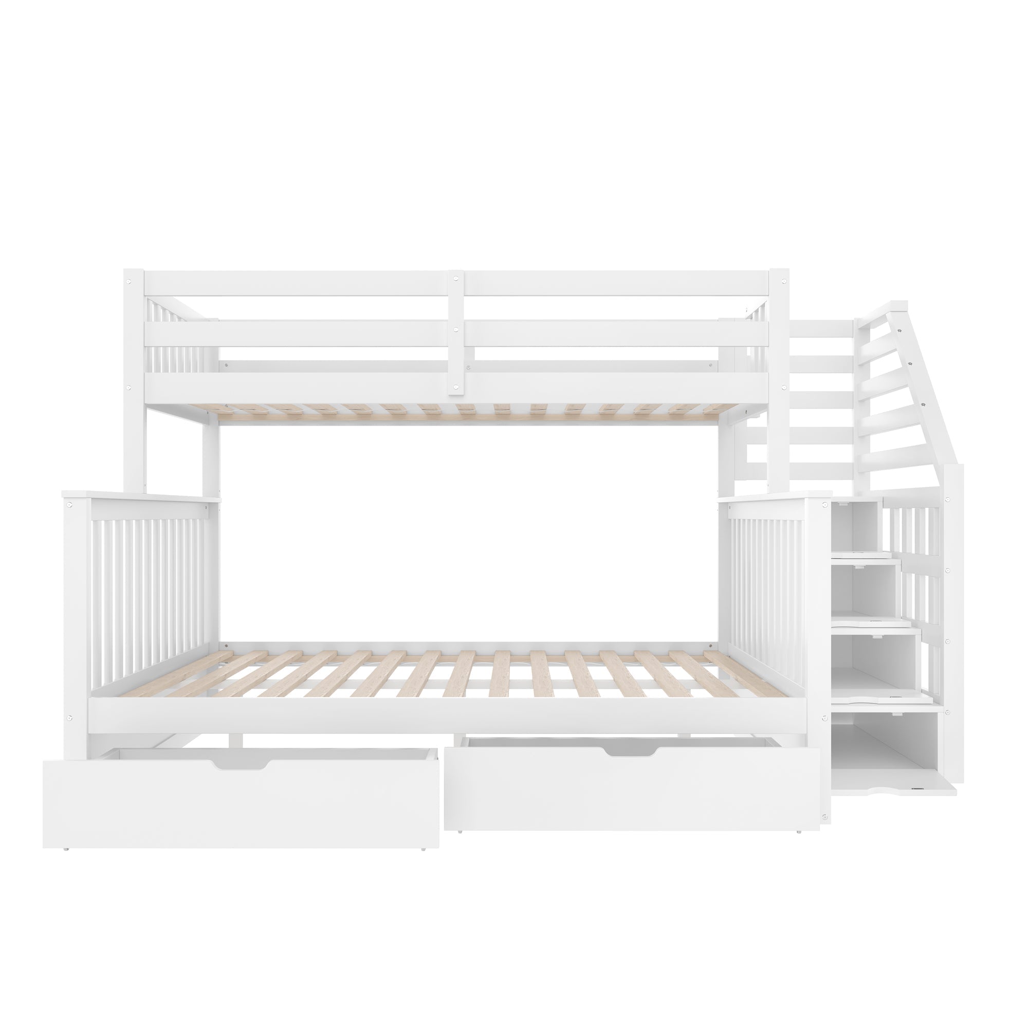 Logidon stapelbed 90x200 ruim 140x200 met opbergruimte wit