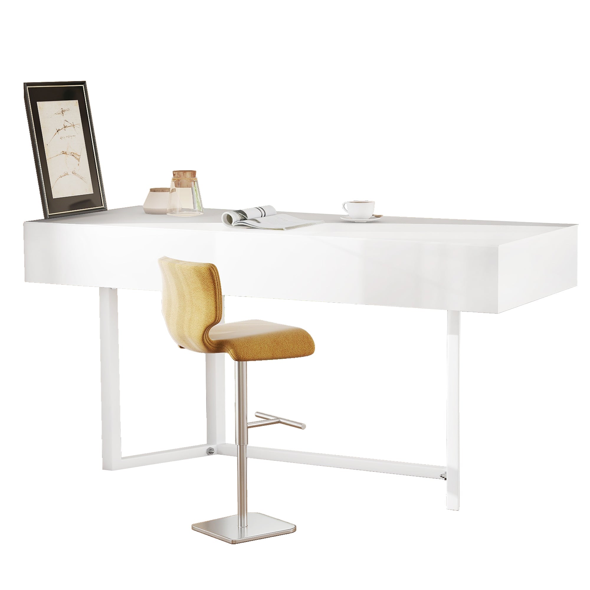 Logidon Opvouwbaar Bureau 120x55 Wit Met Stopcontacten