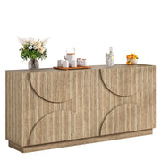 Logidon Dressoir 160x40x80 cm naturel hout met deuren en soft close