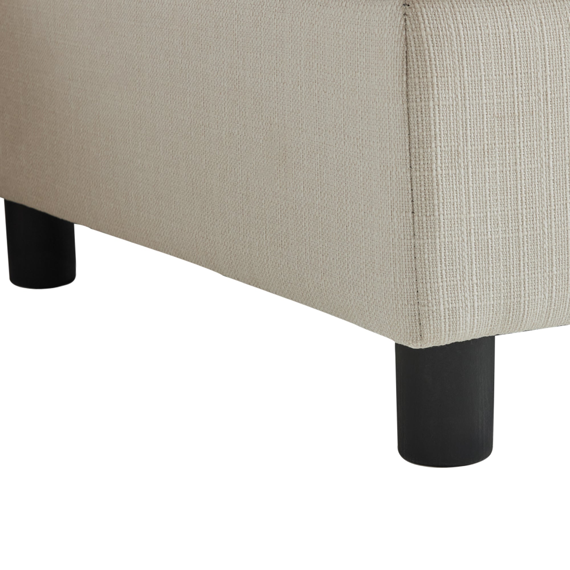 Logidon hoekbank beige stof moderne driezitsbank met voetenbank