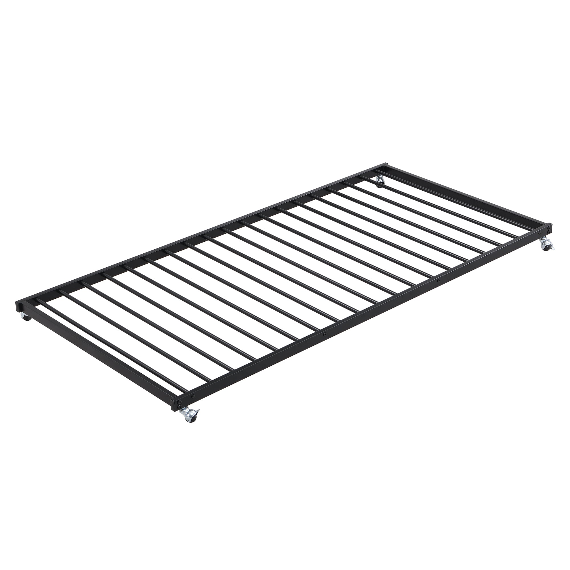 Logidon Stapelbed Ijzer Zwart 90x200 en 90x190 met uitschuifbaar bed