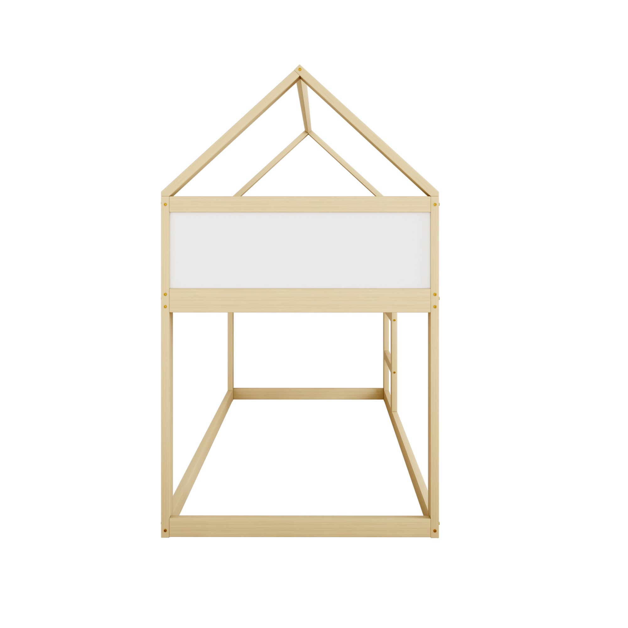 Logidon stapelbed kinderbed 90x200 cm lage hoogslaper met trap beige