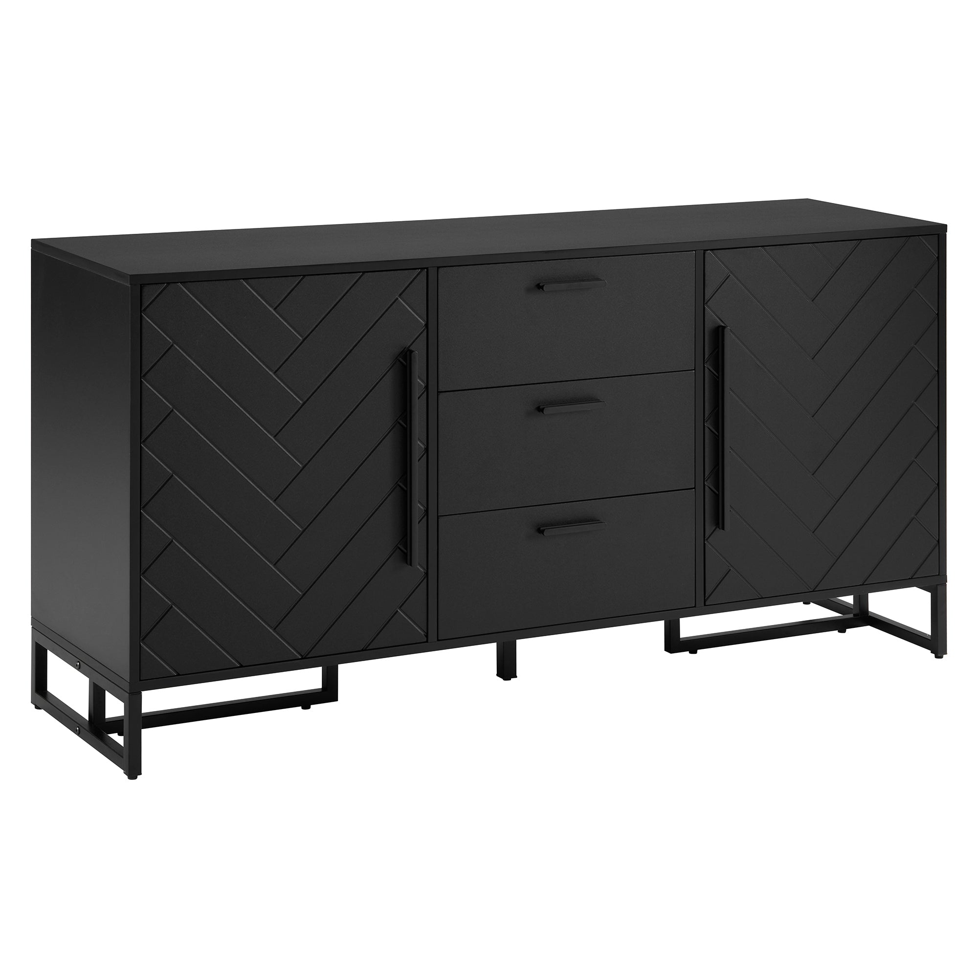 Logidon dressoir met visgraatmotief, 2 deuren en 3 lades