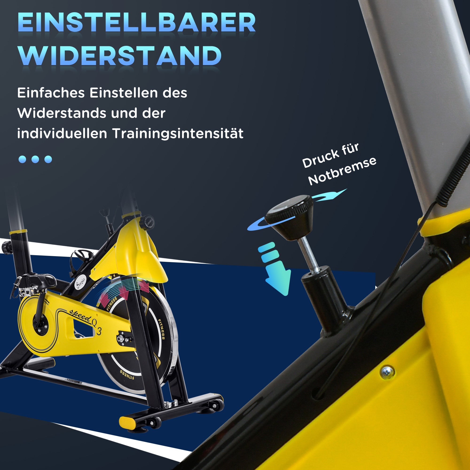 Logidon fietstrainer in hoogte verstelbaar geel staal met LCD display