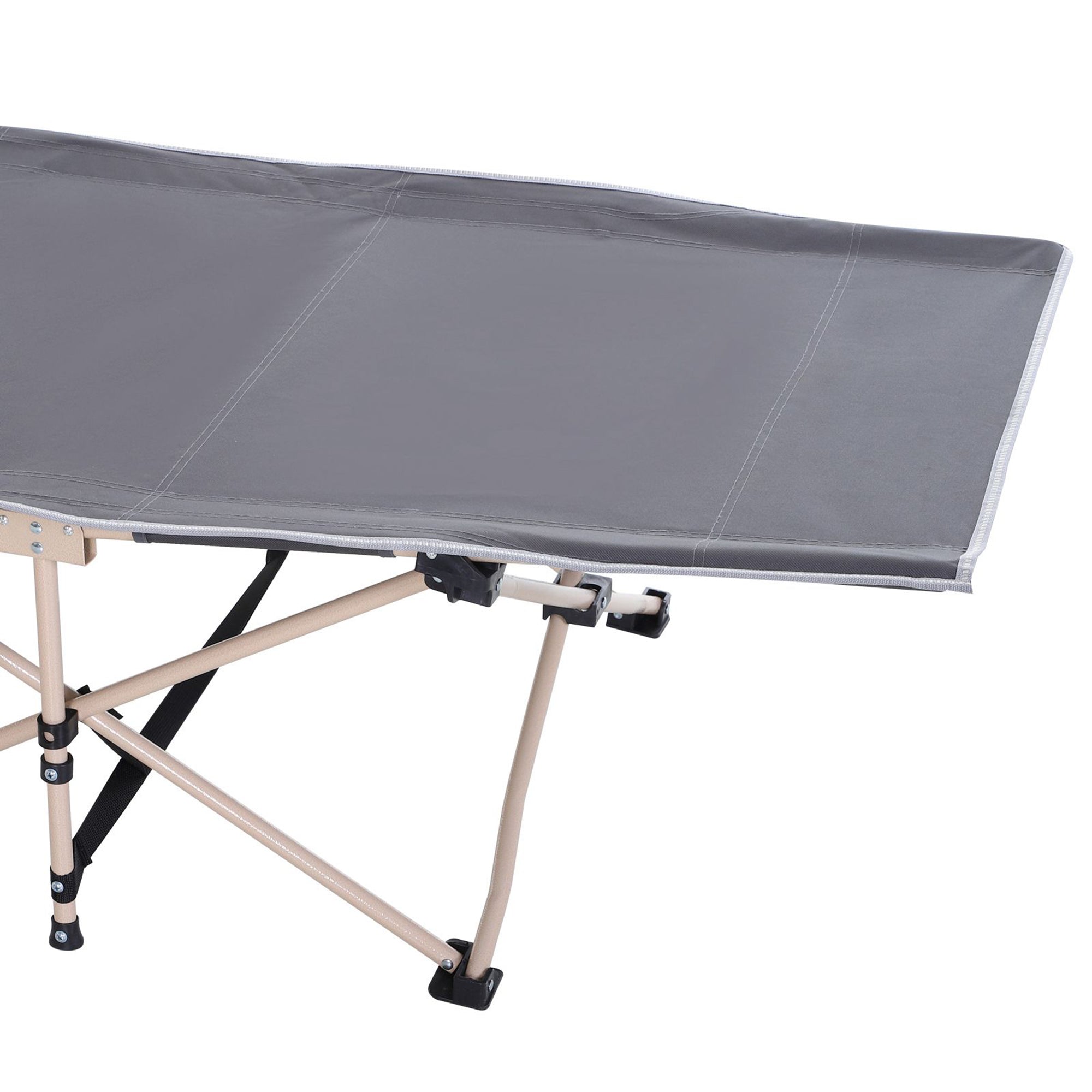Logidon kampeerbed grijs opvouwbaar met opbergtas 190x68x52 cm