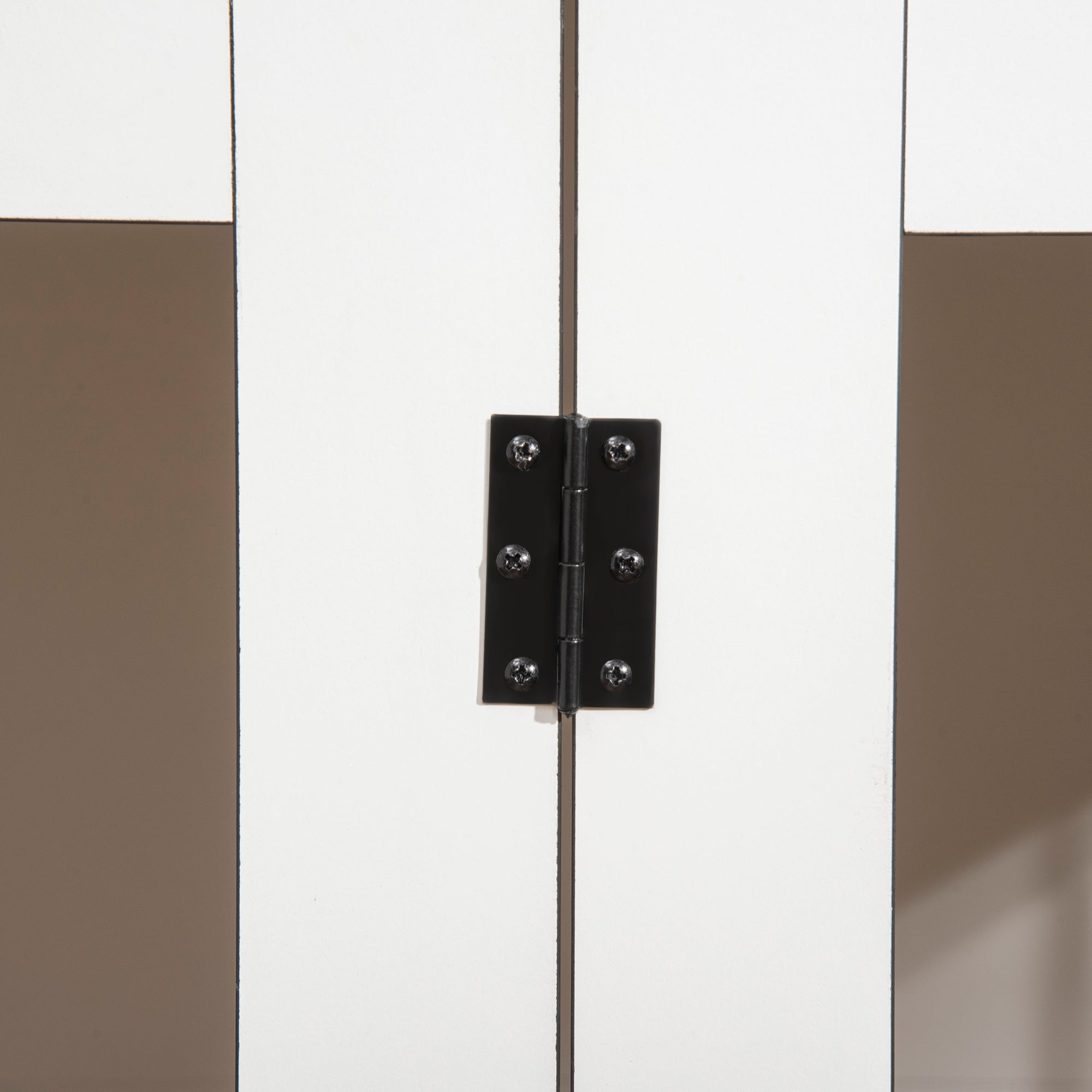 Logidon Hondenkooi met slot 106x60x76 cm Donker Walnoot Wit