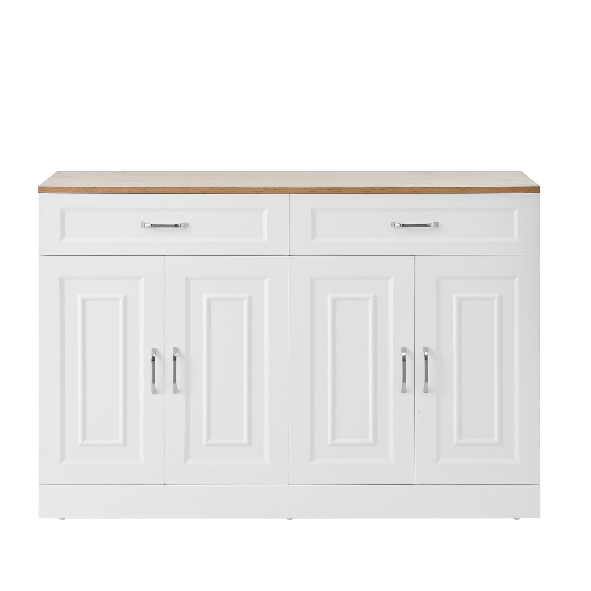 Logidon dressoir 120 cm wit houtlook met 4 deuren en 2 lades