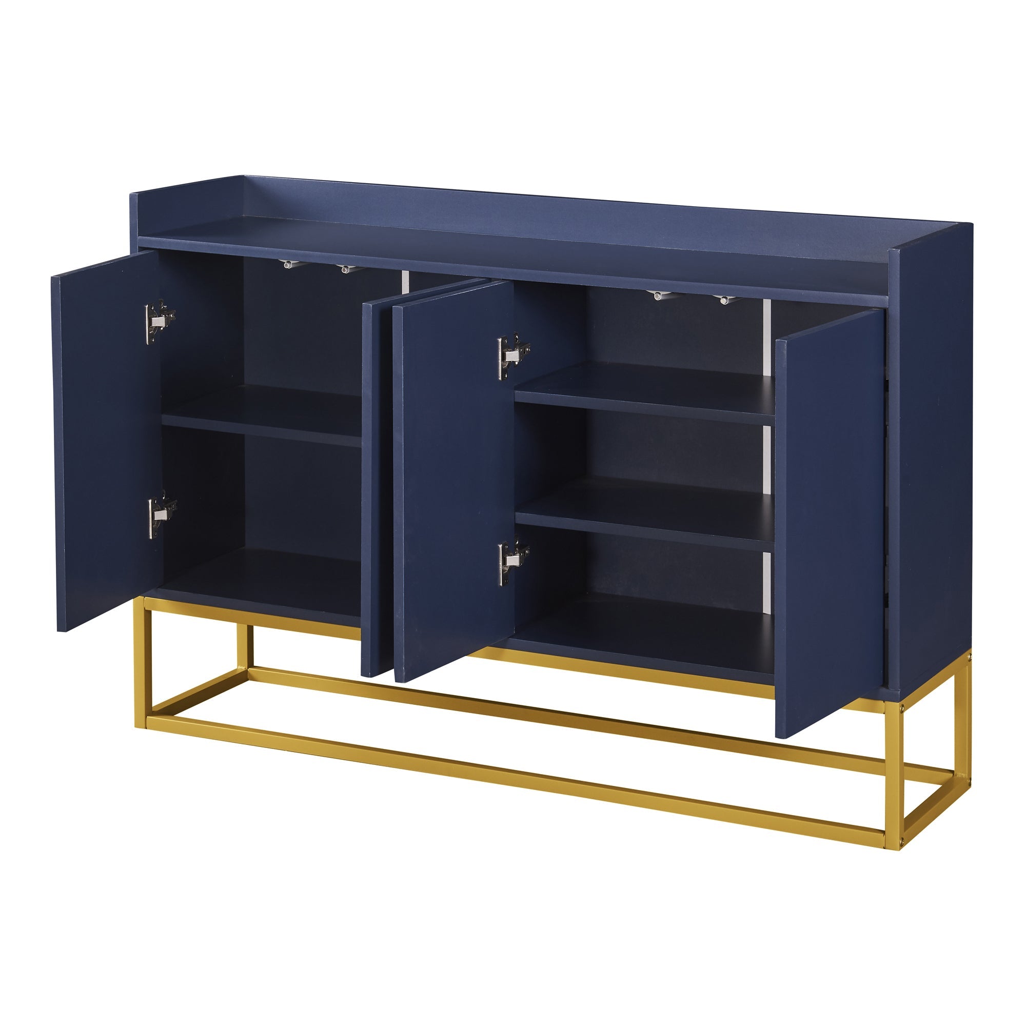 Logidon dressoir marineblauw 120x30x80 cm 4-deurs greeploos