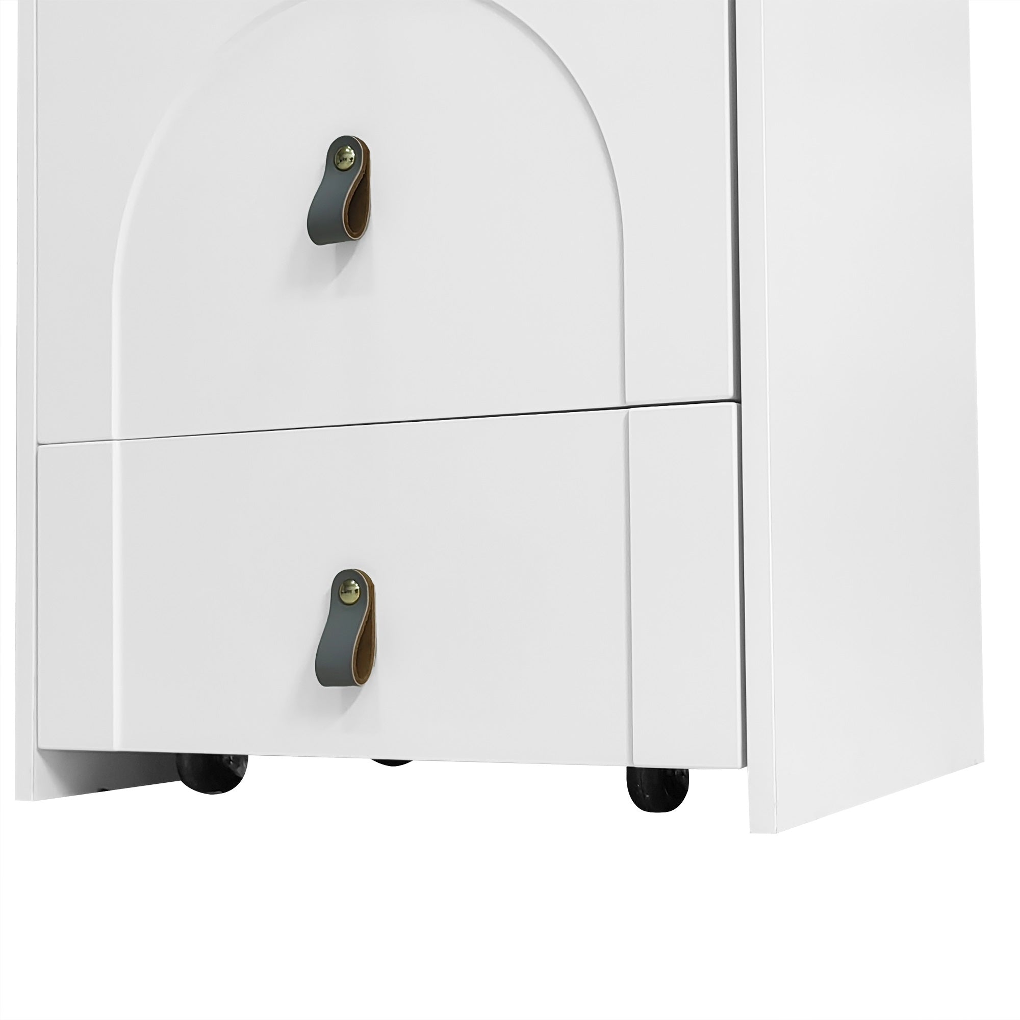 Logidon kaptafel met spiegel en LED-verlichting wit 3 lades