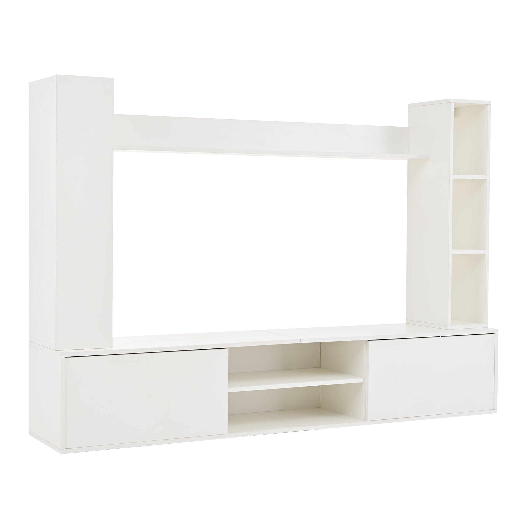 Logidon TV wandmeubel wit 180x35x33,5 cm compleet 4 delen