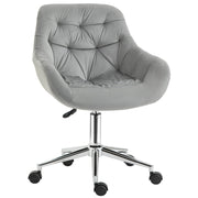 Logidon Vinsetto office chair gray velvet look ergonomic up to 120 kg