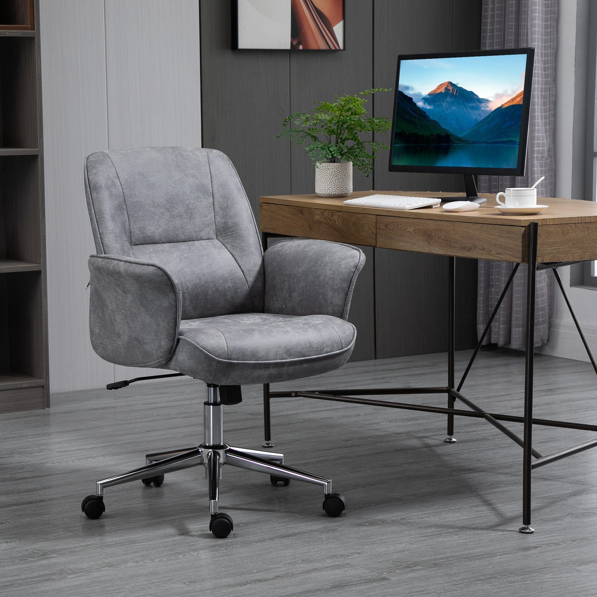 Logidon Vinsetto XXL Bureaustoel Ergonomische stoel Lichtgrijs