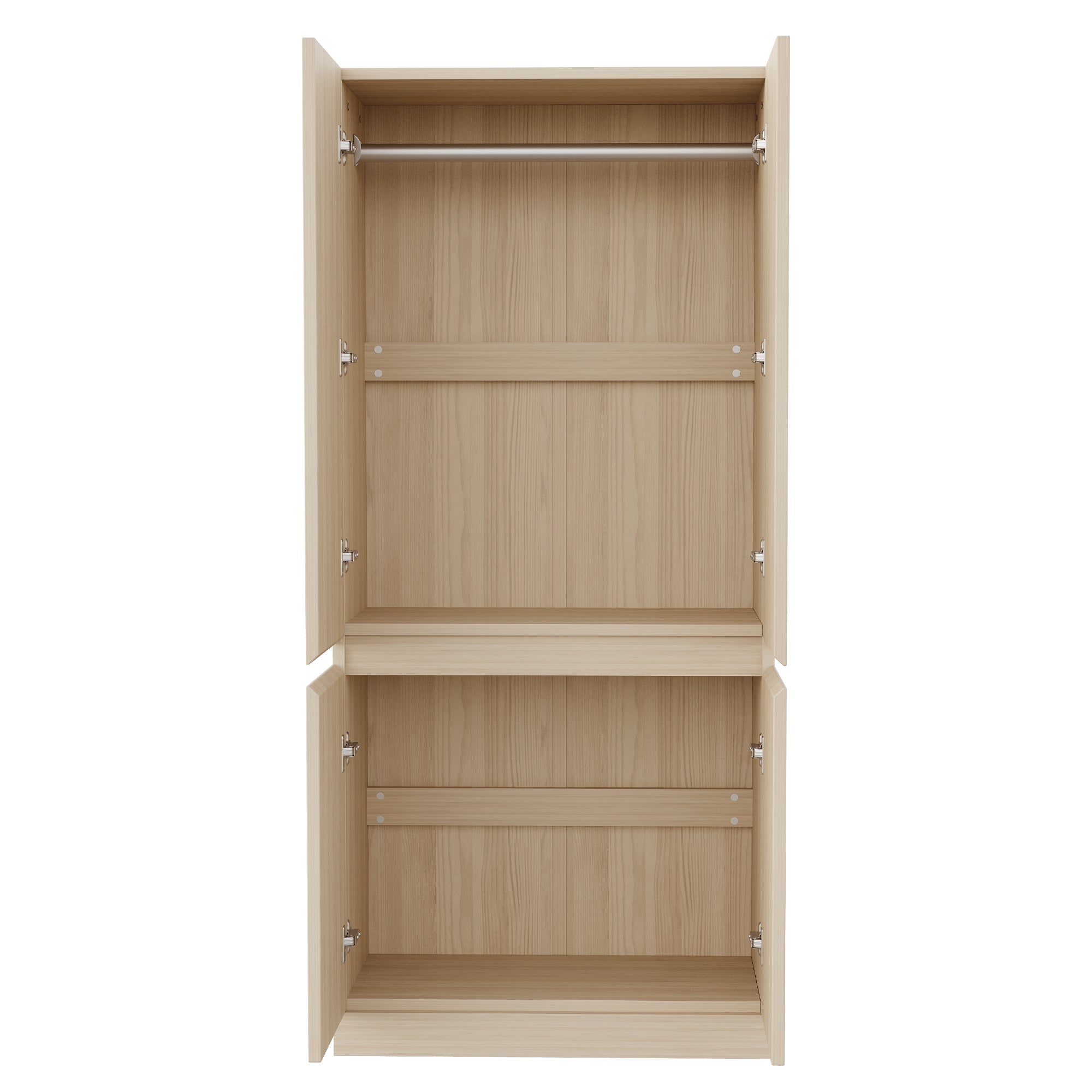 Logidon kledingkast 70x40x170 cm dubbele deur design houtkleur
