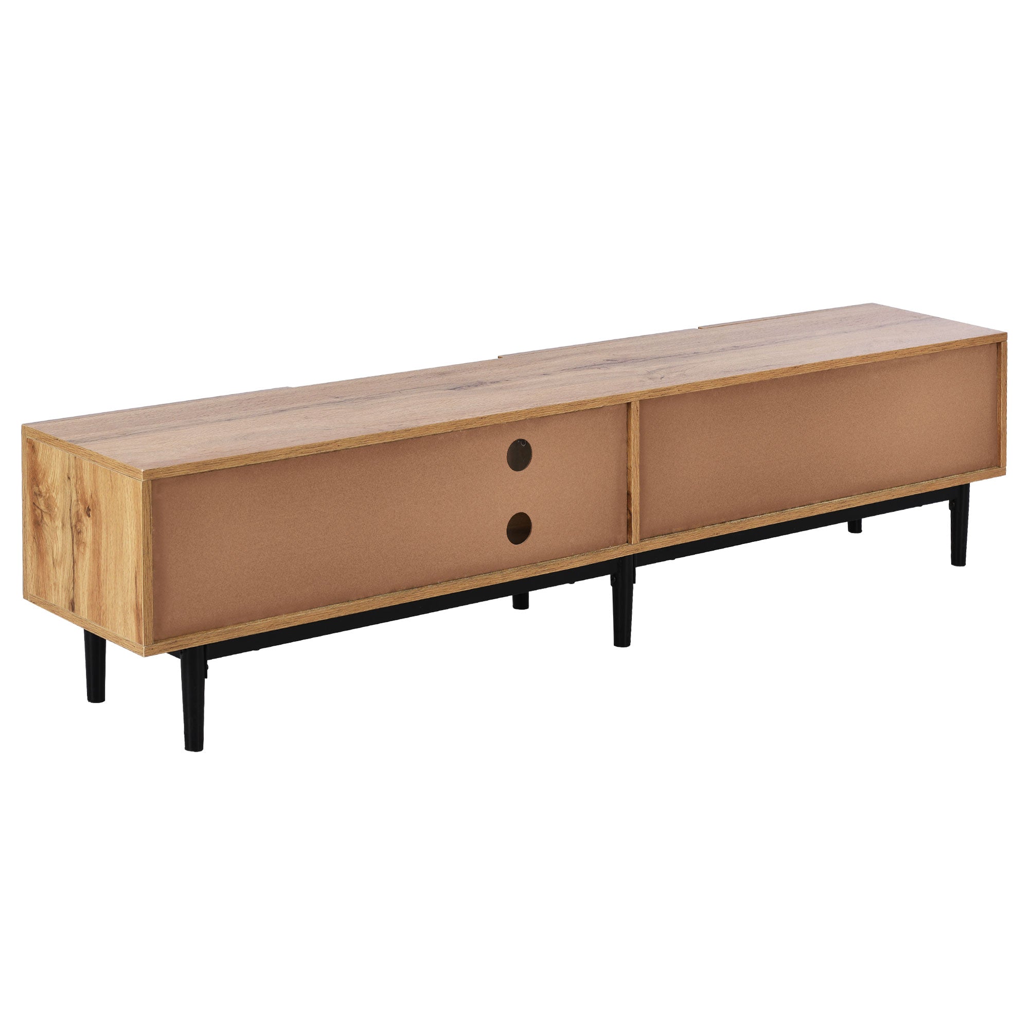 Logidon Modern TV-meubel eiken bruin MDF 175 cm LED-verlichting