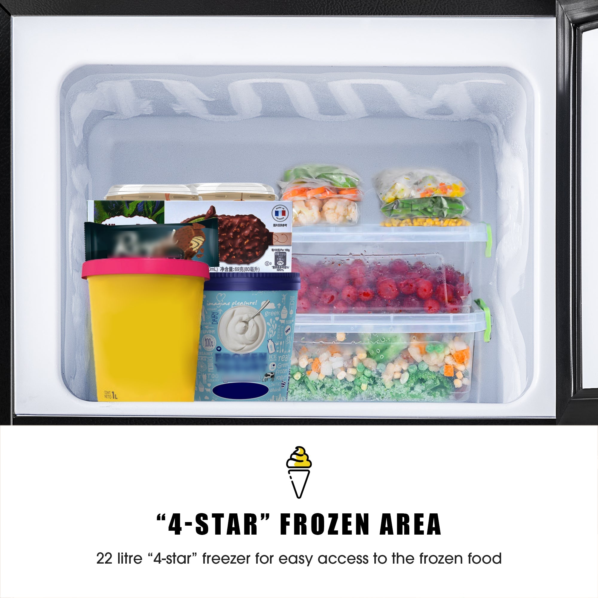 Logidon koel-vriescombinatie dubbele deur 86,8 cm hoog premium zwart