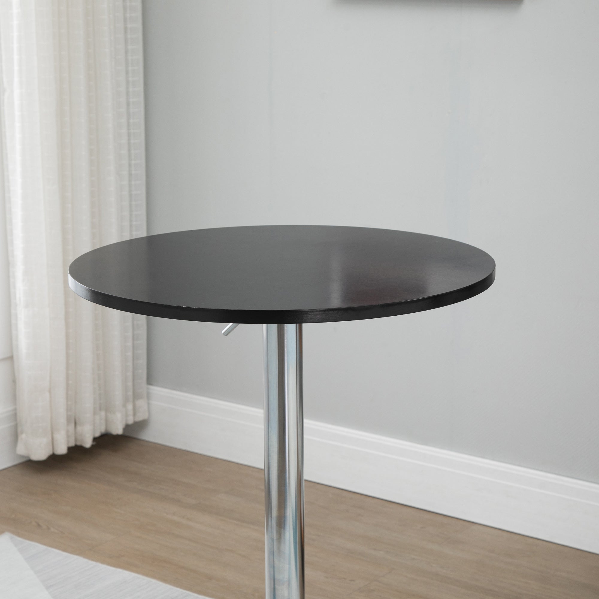 Logidon Ronde Bartafel In Hoogte Verstelbaar Draaitafel Zwart Ø61 cm