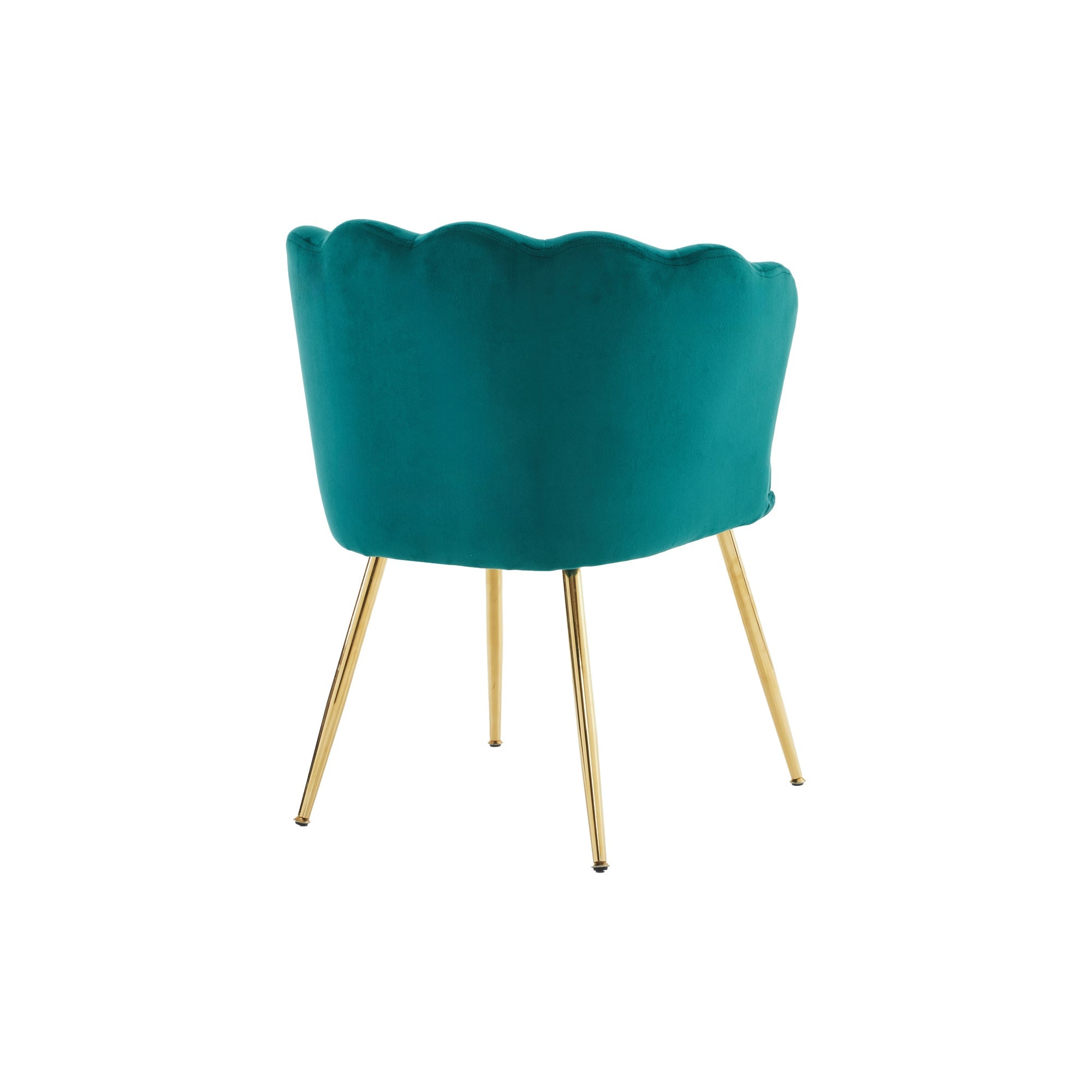 Logidon Modern Velvet Armchair Green With Gold Legs