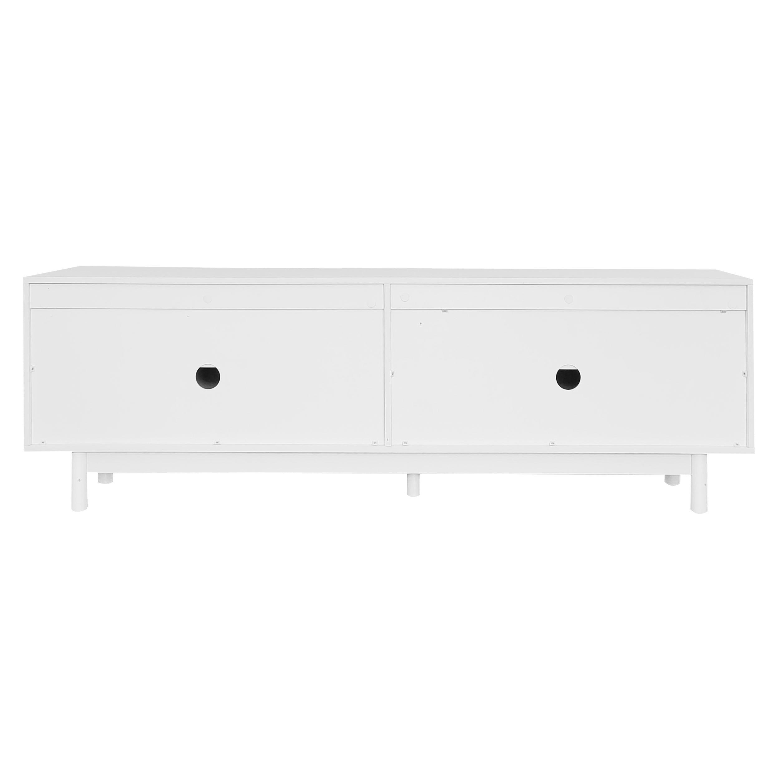 Logidon Lightweight lowboard TV furniture in luxury style white 175 cm