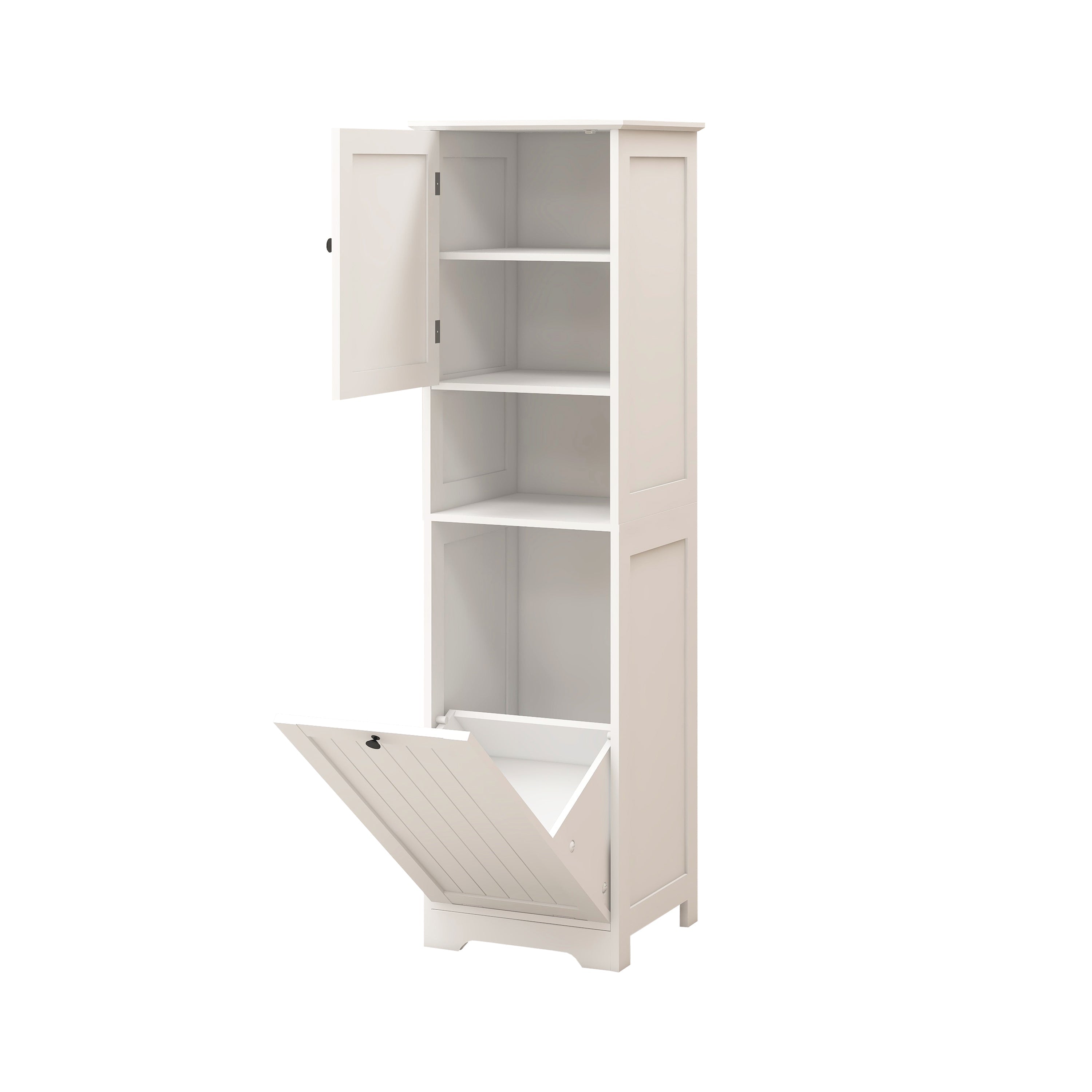 Logidon Witte wassorteerkast 140 cm kanteldeur met planken