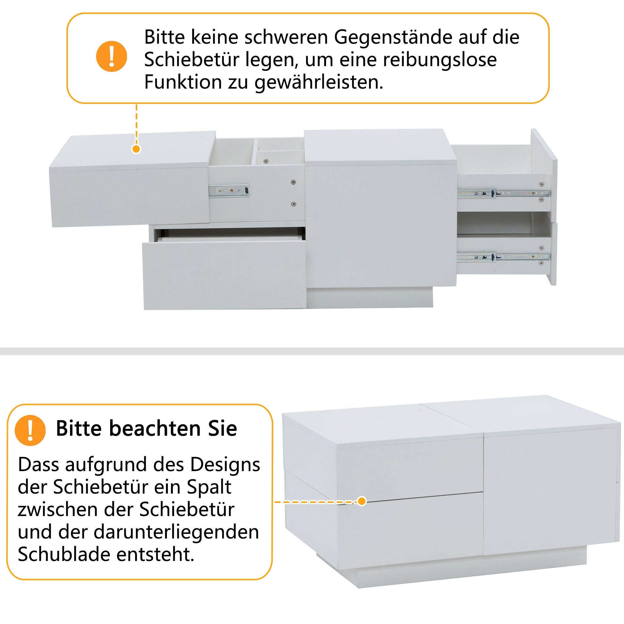 Logidon moderne salontafel met schuiflades 90x55x45